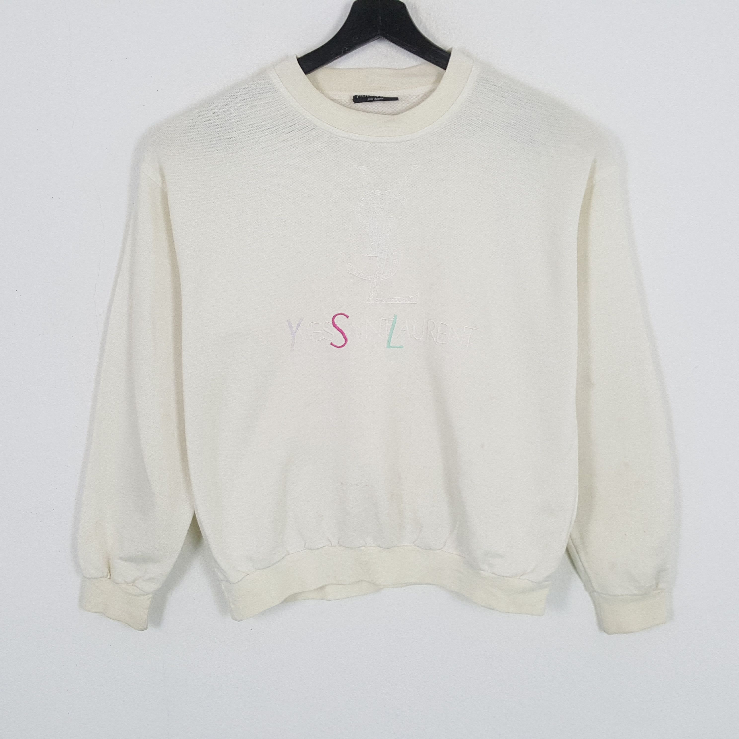 YVES SAINT LAURENT Fashion Style Logo Spellout Sweatshirt