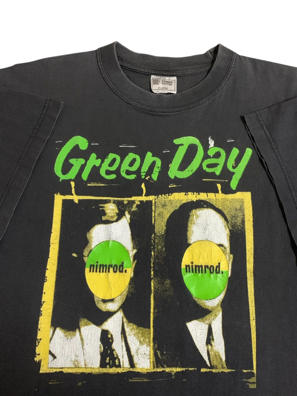 Band Tees Faded Green Day Nimrod 90s Size US XL / EU 56 / 4 - 1 Thumbnail