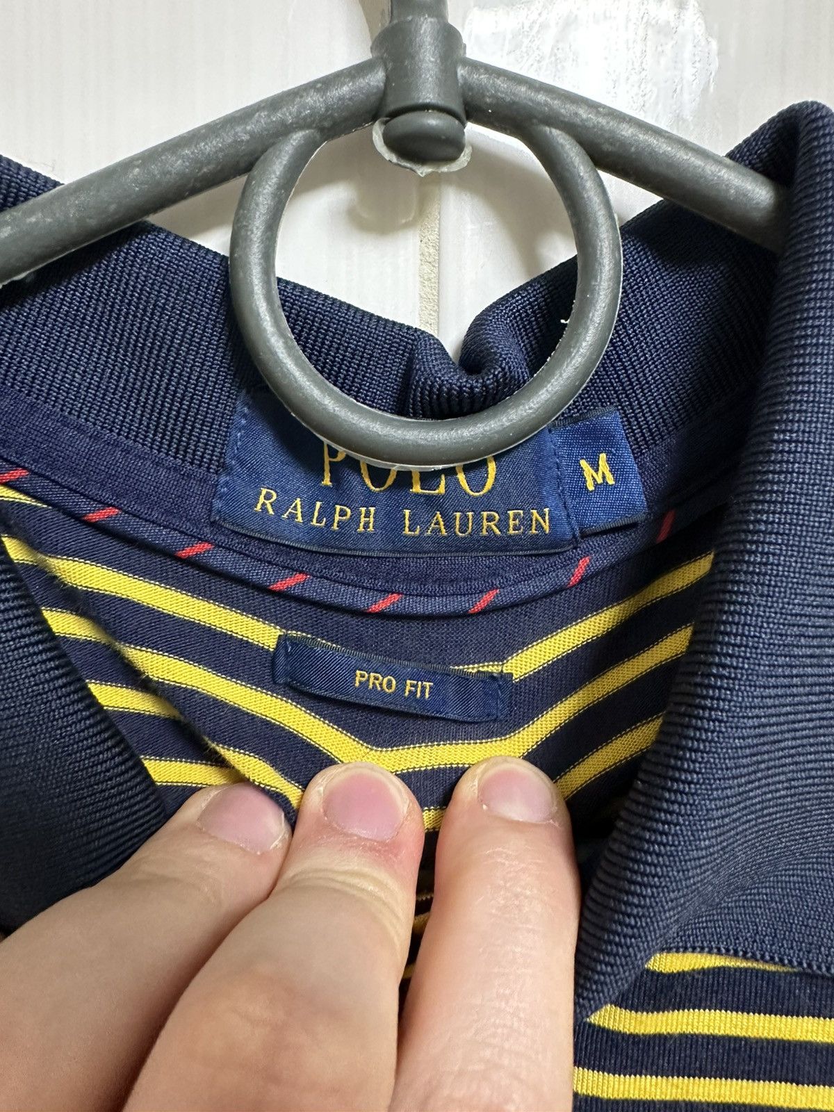 Polo Ralph Lauren × Ralph Lauren Vintage Polo Ralph Lauren PRO FIT Polo Shirt Yellow Stripe Size US M / EU 48-50 / 2 - 3 Thumbnail