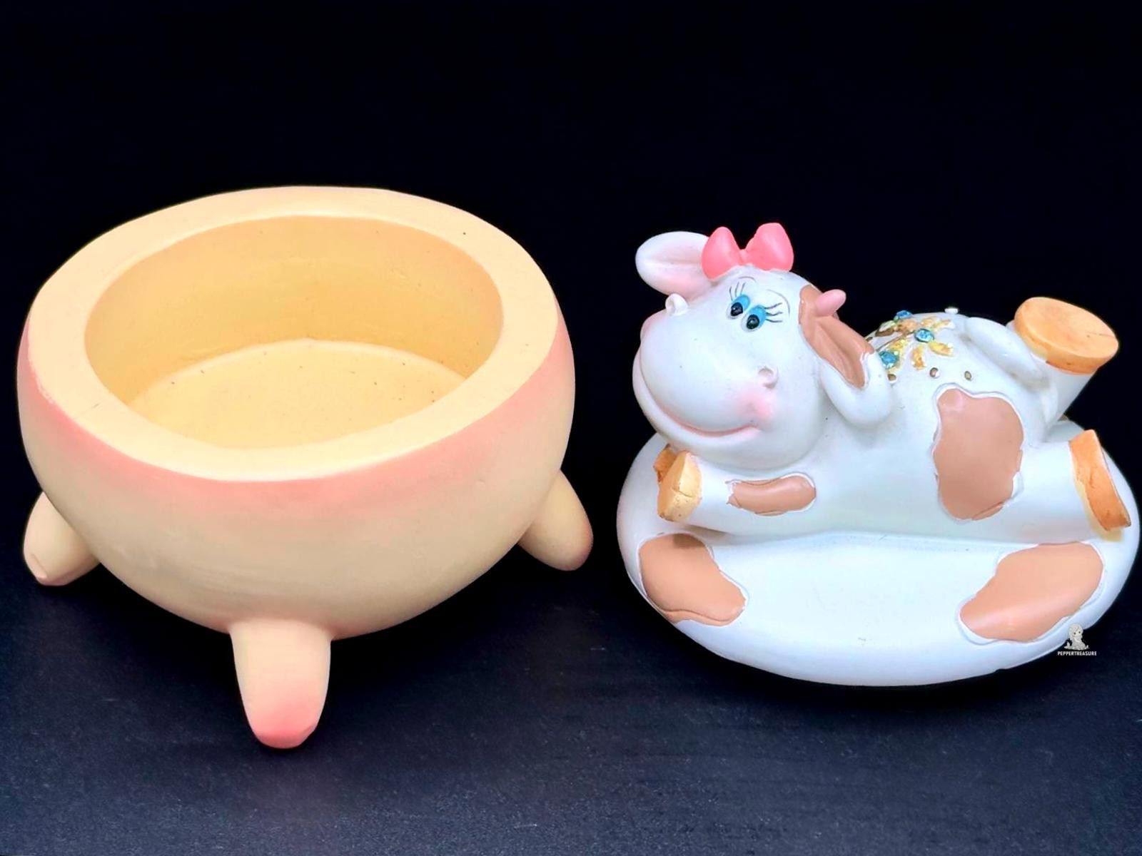 Other Charming Cow Trinket Box Gold & Jewel Details | Farmhouse Size ONE SIZE - 2 Thumbnail