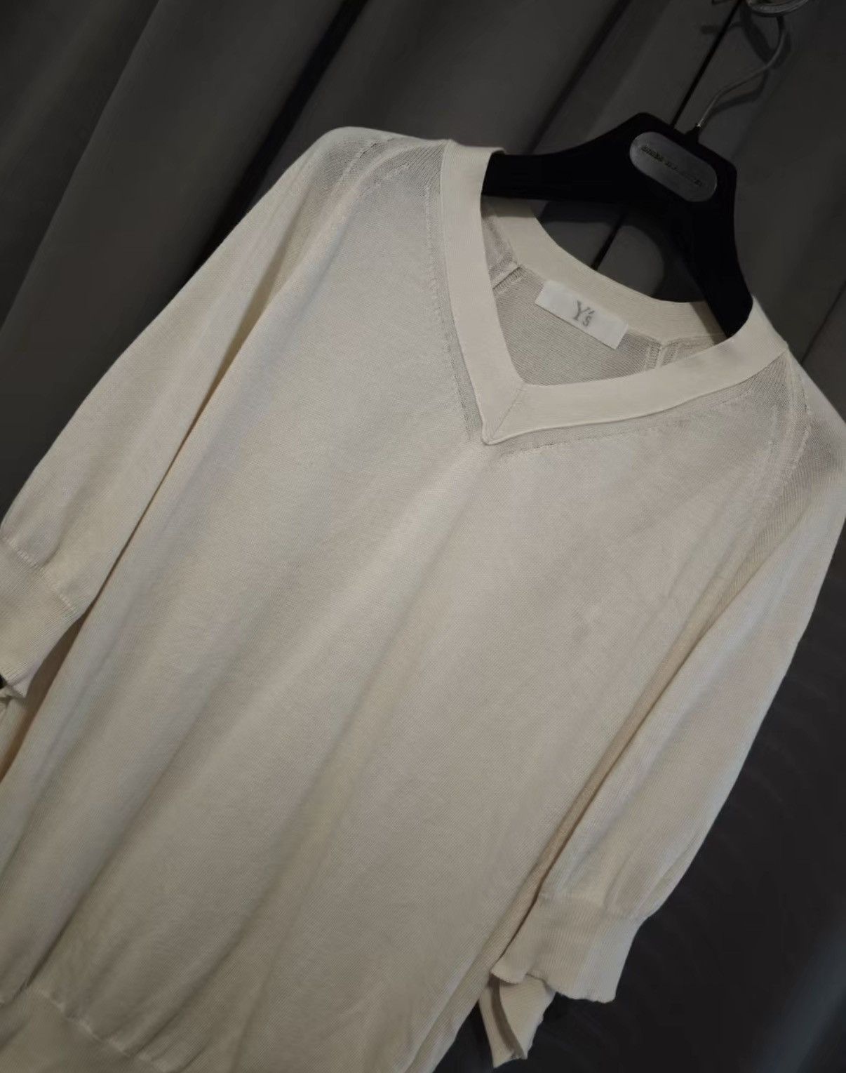 Yohji Yamamoto Yohji Yamamoto Y's Spring Loose V-Neck Short Sleeve Knit Size US S / EU 44-46 / 1 - 3 Thumbnail