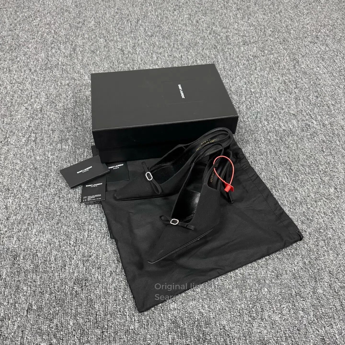 Saint Laurent Paris Saint Laurent Paris Black pointed water diamond buckle hig Size US 8.5 / IT 38.5 - 1 Thumbnail
