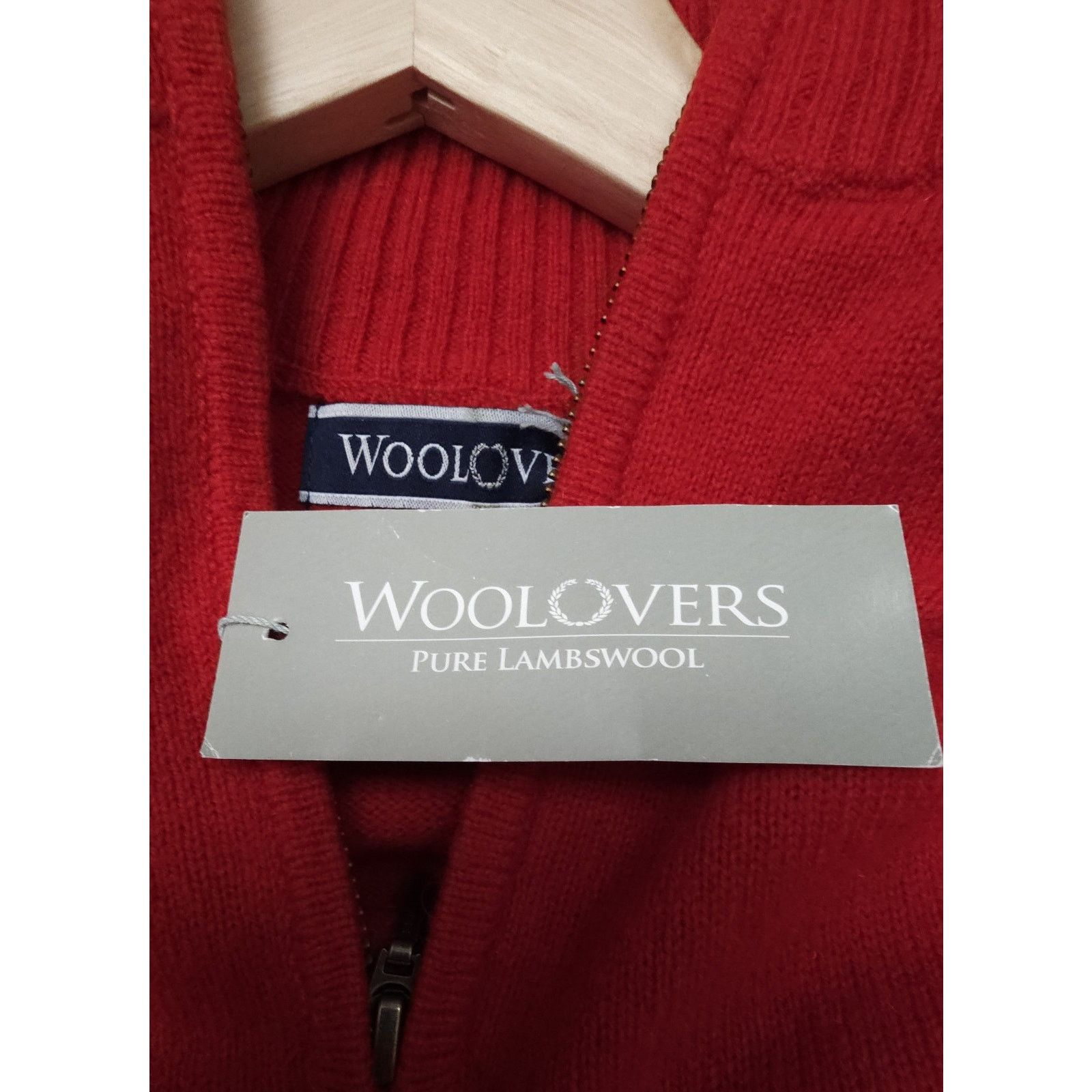 Other Woolovers Large Men’s 100% Lambswool 1/3 Zip Neck Jumper Red Size US L / EU 52-54 / 3 - 7 Thumbnail