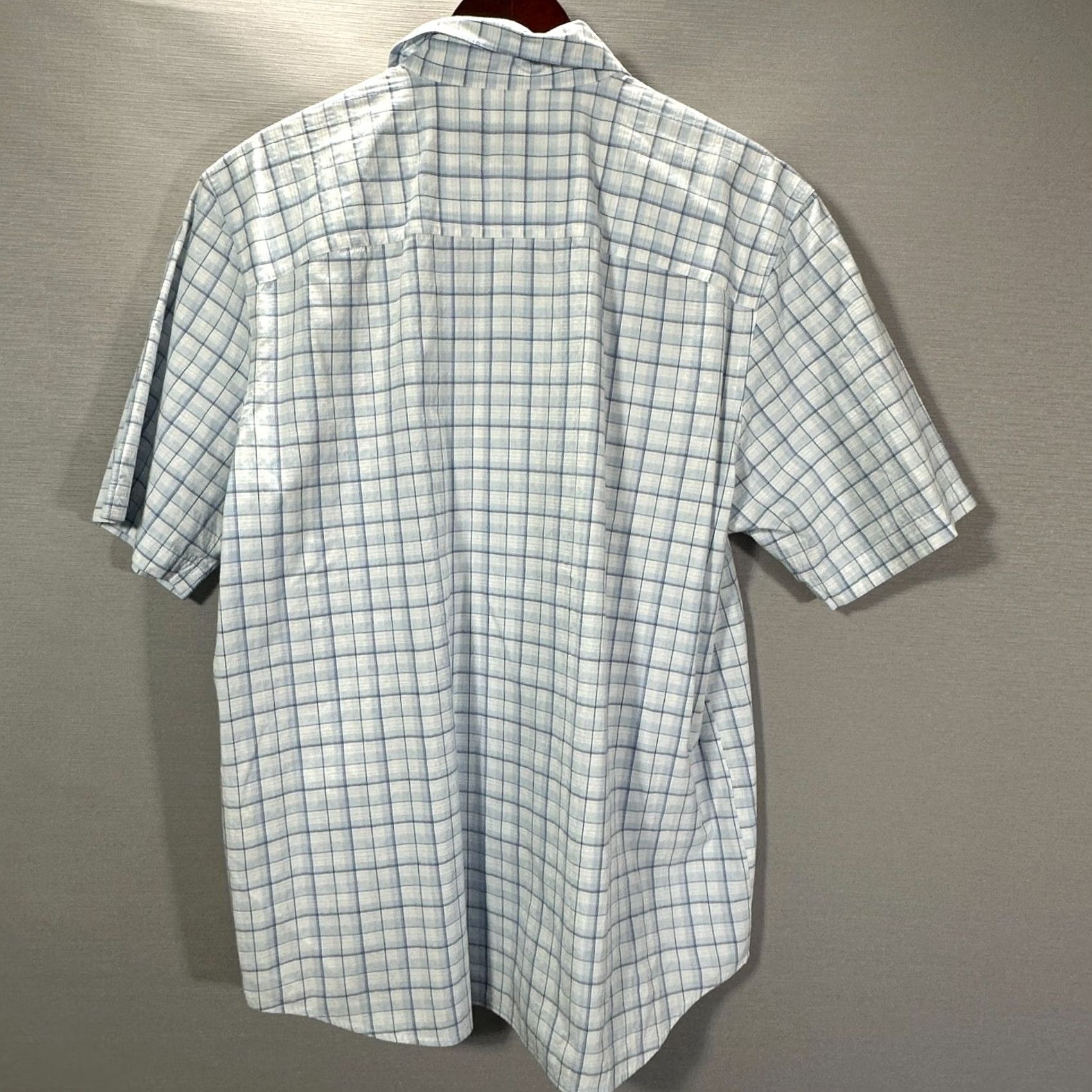 Eddie Bauer Eddie Bauer Shirt Mens Large Plaid Blue Short Sleeve Pocket Button-Up Cotton Nylon Size US L / EU 52-54 / 3 - 6 Thumbnail