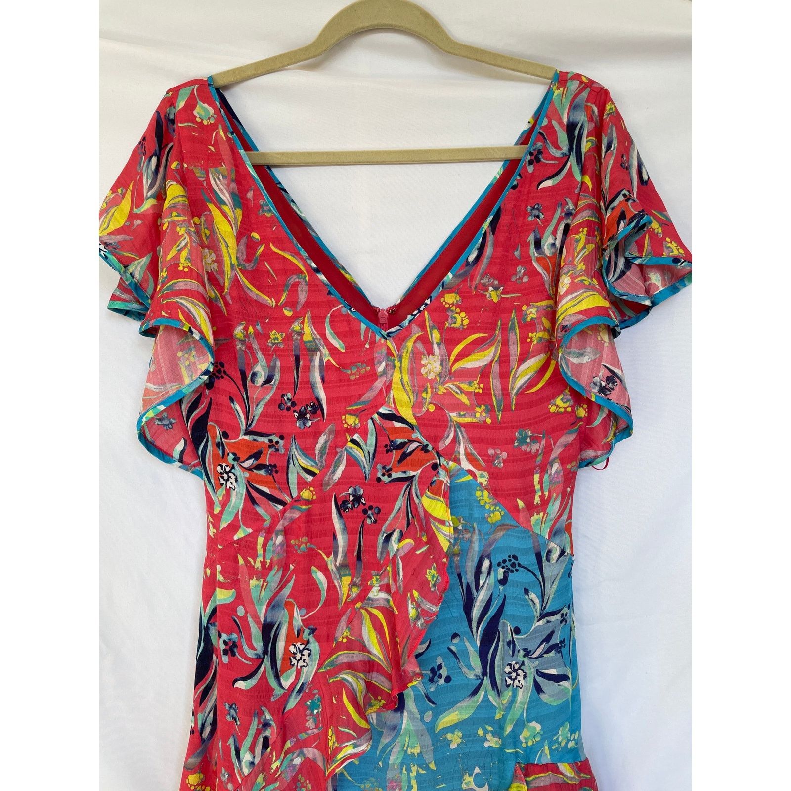 Tanya Taylor Tanya Taylor Silk Floral Ruffle Iliana Maxi Dress, 8 Tall Size M / US 6-8 / IT 42-44 - 4 Thumbnail