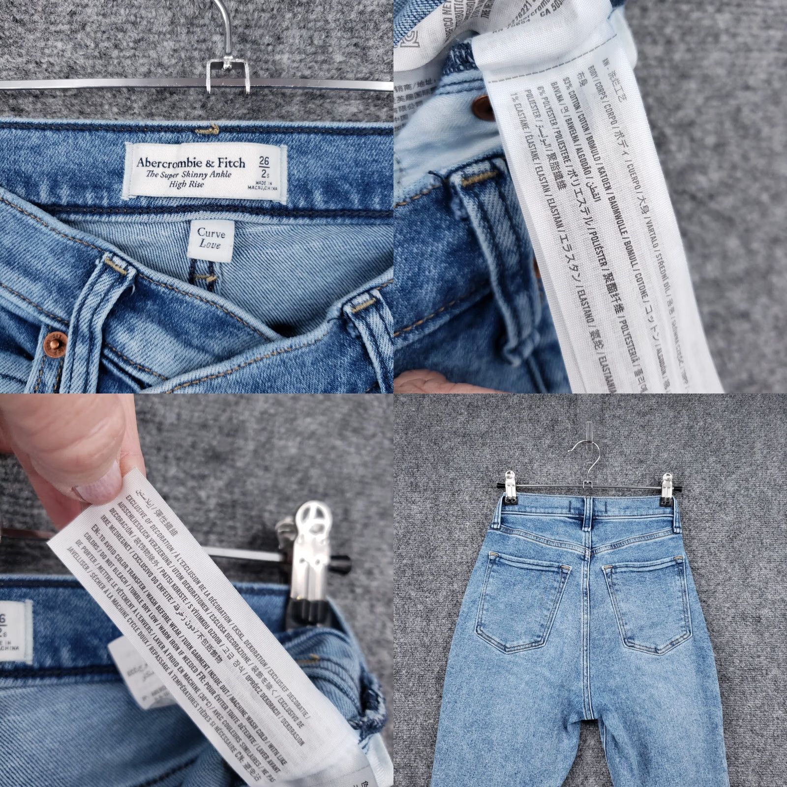 Abercrombie & Fitch Abercrombie & Fitch Jeans Womens 2 26 Blue The Super Skinny Ankle Hi Rise Denim Size 26" / US 2 / IT 38 - 8 Thumbnail
