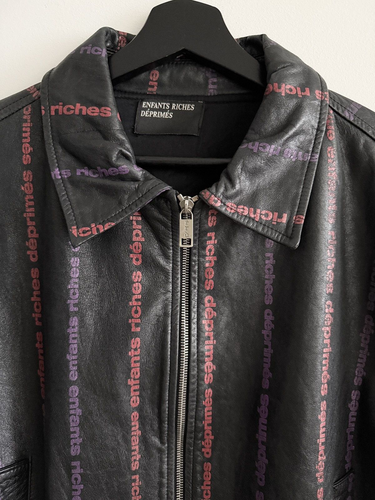 Enfants Riches Deprimes RARE! Enfants Riches Deprimes Logo Stripped Leather Jacket Size US L / EU 52-54 / 3 - 3 Thumbnail