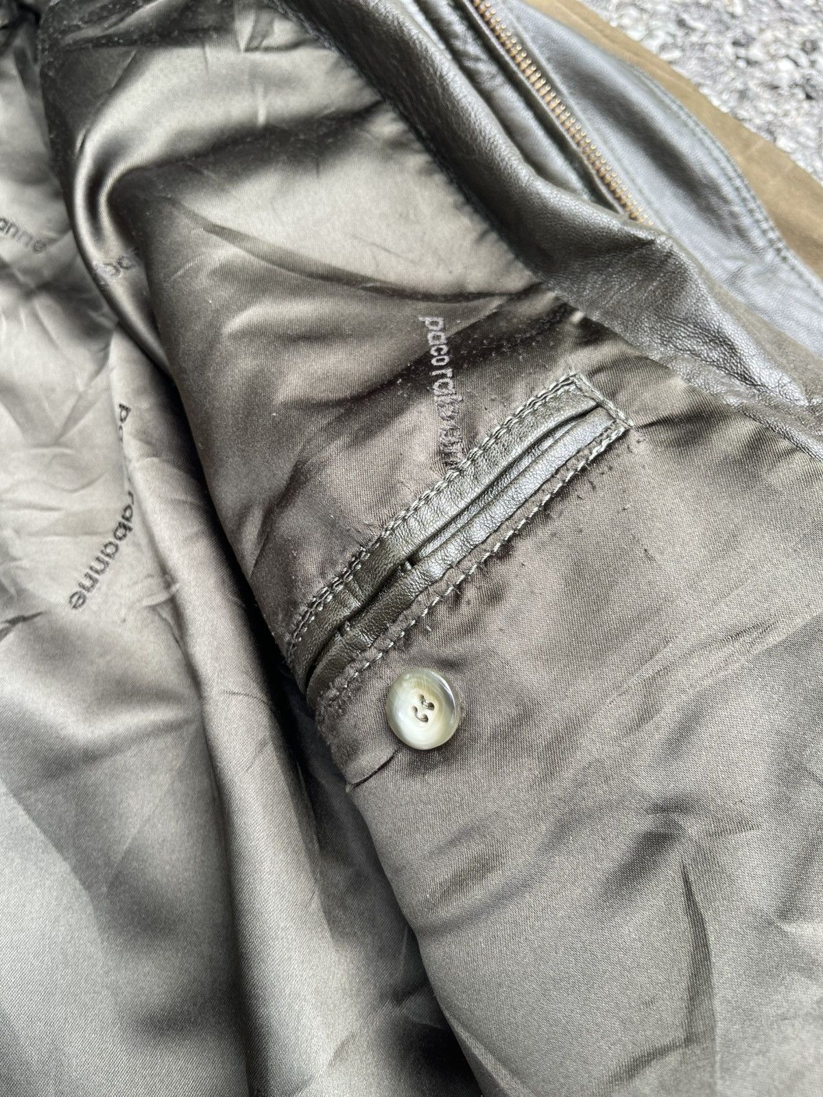 Designer Paco Rabbane Leather Jacket Size US L / EU 52-54 / 3 - 10 Thumbnail