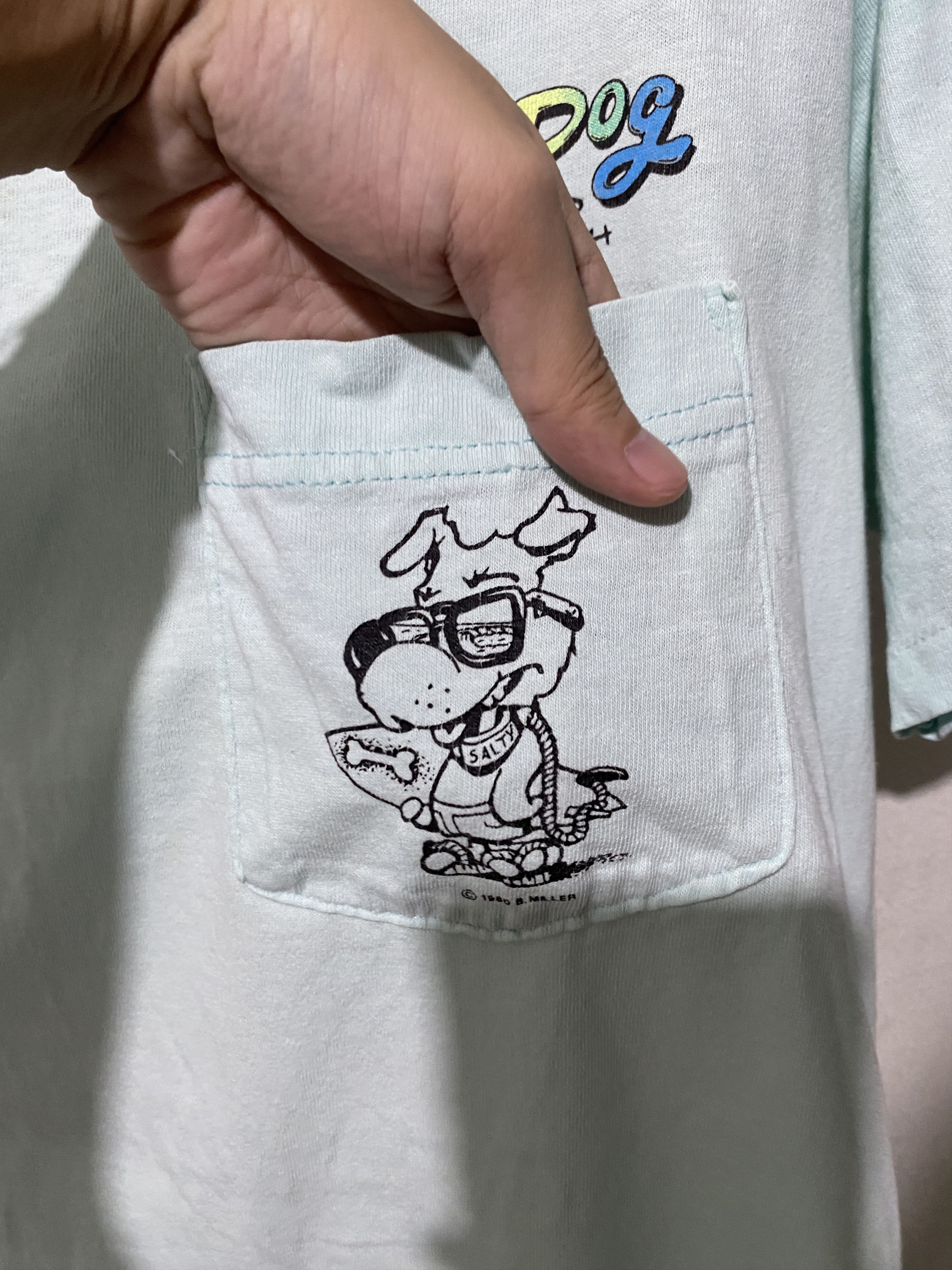 Vintage Vintage 80s Salty Dog Pocket Tee Size US M / EU 48-50 / 2 - 5 Thumbnail