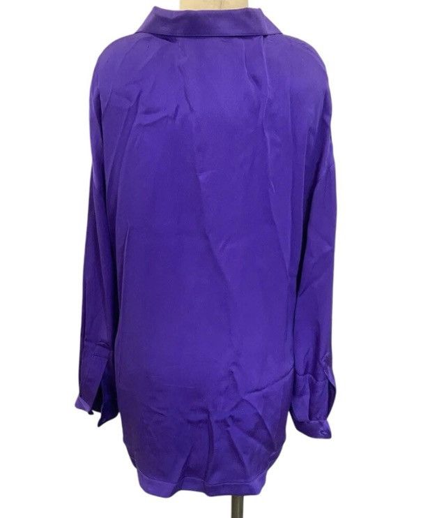 Other Vintage Starington 100% Silk Purple Blouse Womens Size 16 Size XXL / US 16-18 / IT 52-54 - 5 Thumbnail