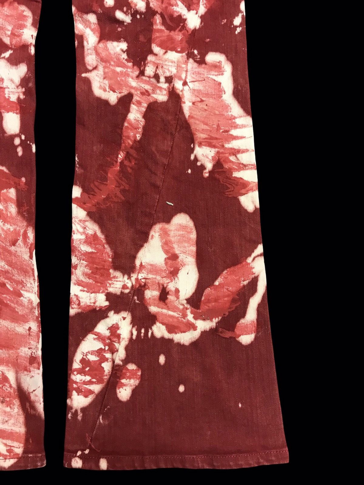 Tornado Mart 💥ARCHIVAL FLARE💥TORNADO MART ROSE EMBROIDERY DENIM F413 Size US 31 - 8 Thumbnail