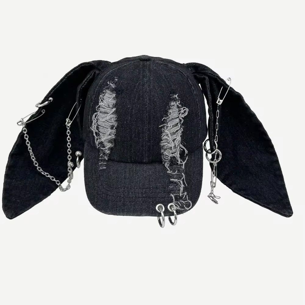 Japanese Brand × Vintage y2k Graffiti Jeans dog Ears Hat Size ONE SIZE - 2 Thumbnail