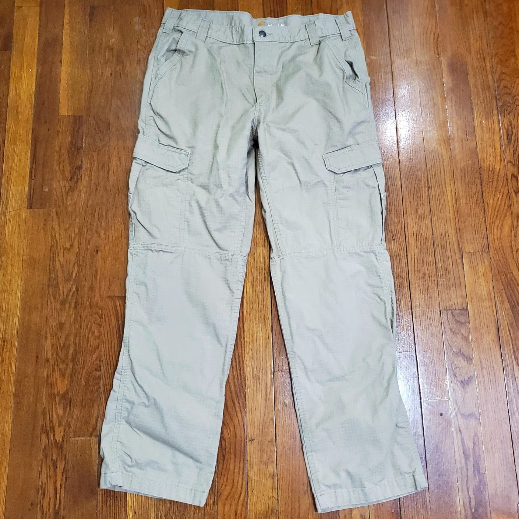 Carhartt Carhartt Pants Mens 37x32 Beige Cargo Force Relaxed Fit Ripstop Workwear Utility Size US 36 / EU 52 - 4 Thumbnail