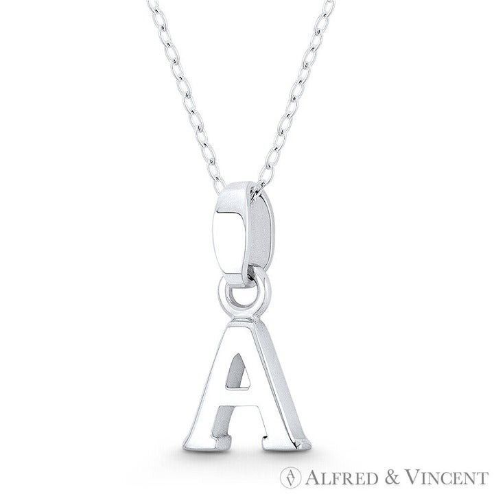 Other Initial Letter "A" Charm 3D Pendant in .925 Sterling Silver Size ONE SIZE - 1 Preview