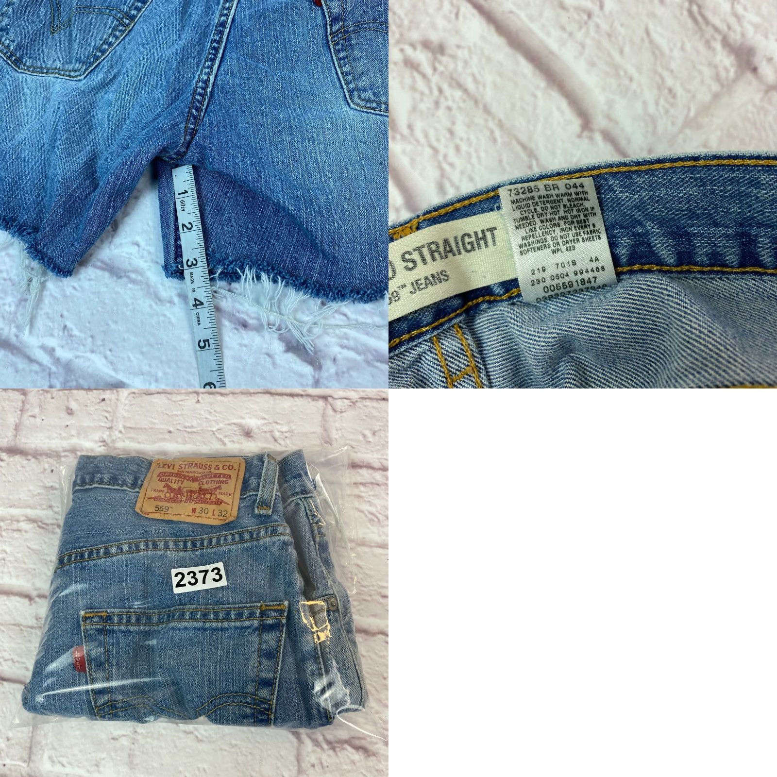 Levi's VINTAGE Levis 559 Relaxed Bermuda Jean Shorts Mens W30 Medium Blue 90s Outdoor 5-Pocket Design Zipper Button 3 in Inseam Denim Cotton Slim? Size US 30 / EU 46 - 8 Thumbnail