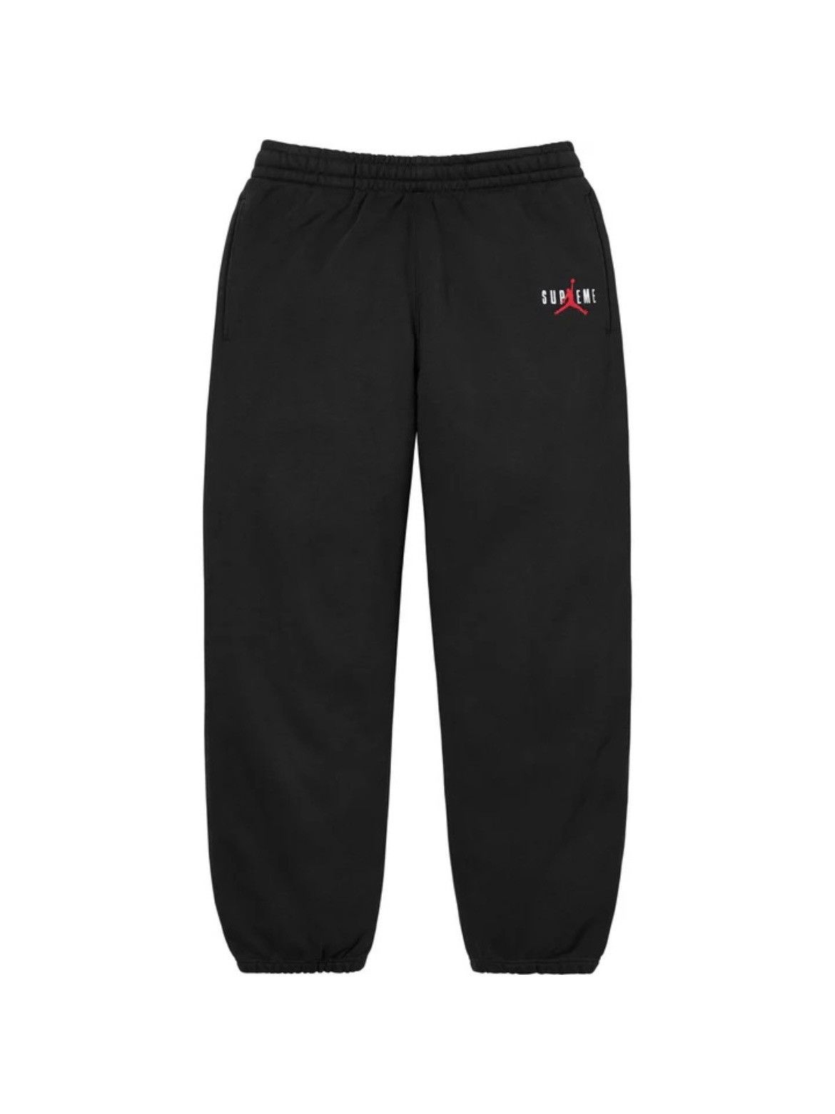 Jordan Brand × Supreme FW24 Supreme x Jordan Sweatpants (Black) LARGE Size US 32 / EU 48 - 2 Thumbnail