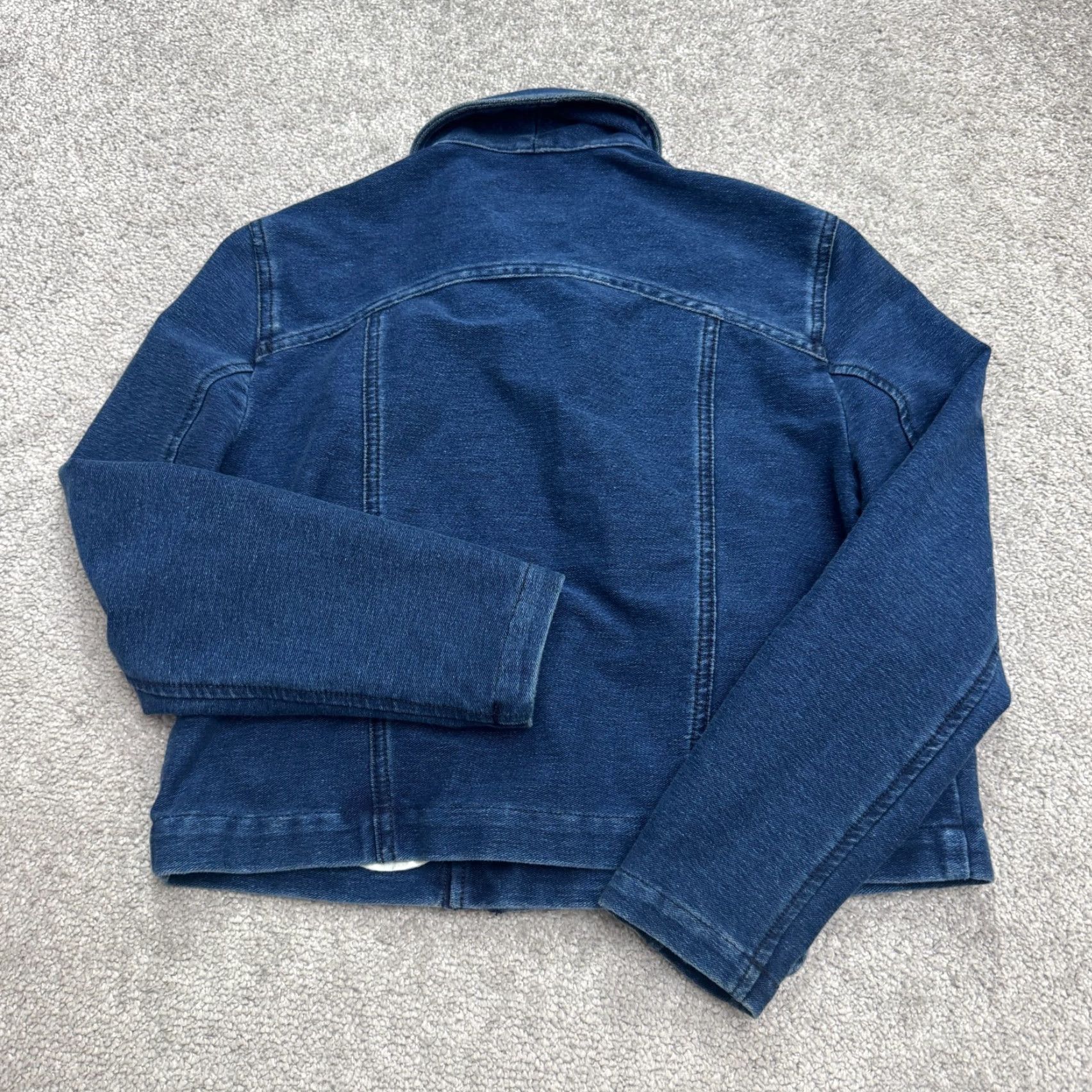 Anthropologie Pilcro Anthropologie Asymmetrical Zip Denim Moto Jacket Womens XS Pettie Blue Jacket Size XXS / US 00 / IT 34 - 2 Thumbnail