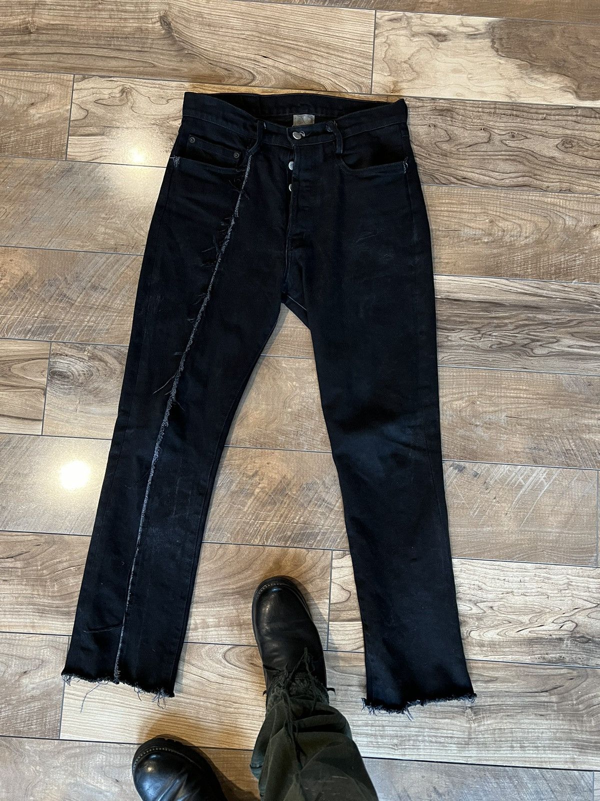 Unsound Rags Unsound Rags Japanese Black Raw Denim Jeans Size US 30 / EU 46 - 2 Thumbnail