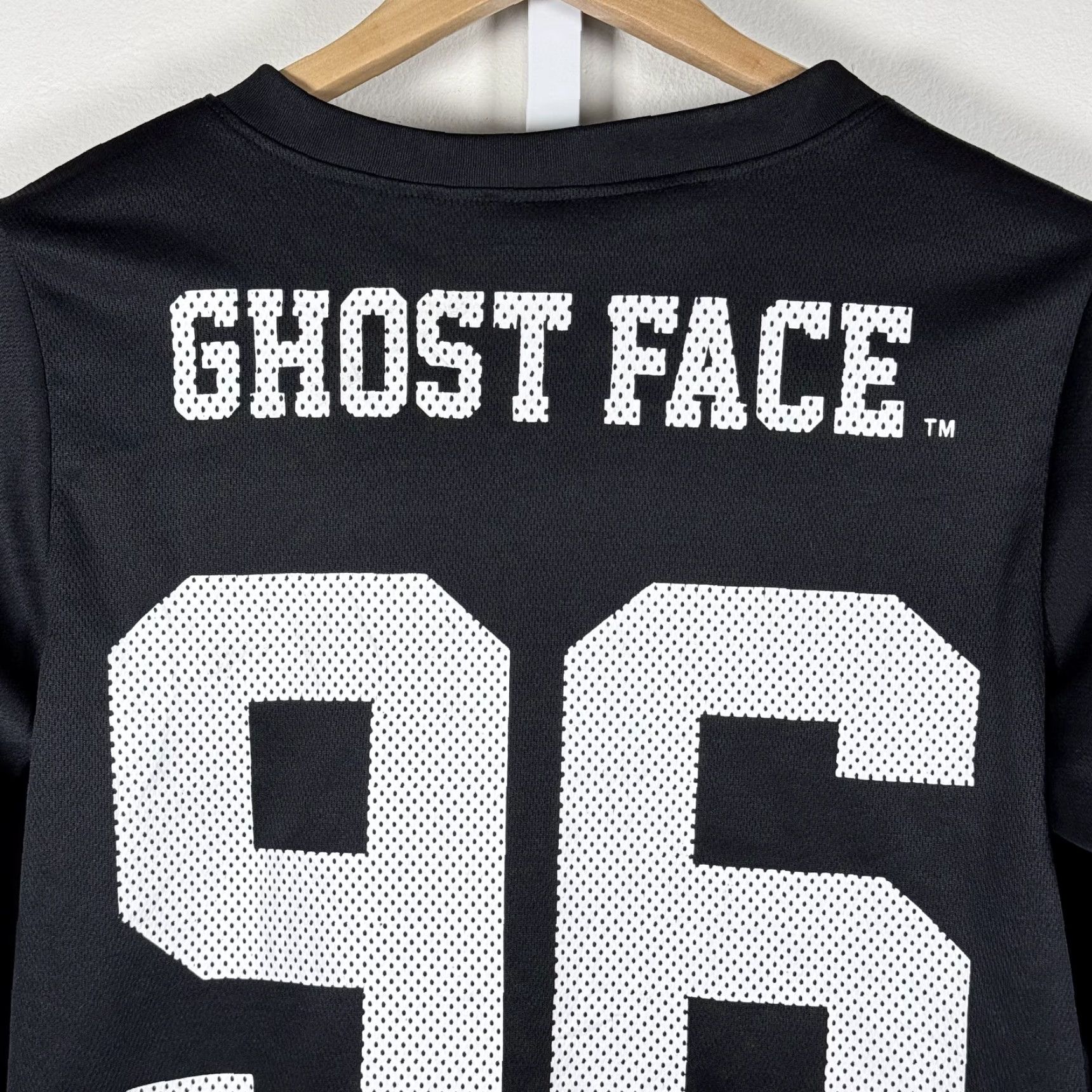Vintage Ghost Face Hockey Jersey Men's V-Neck Long Sleeve Black XL? Size US M / EU 48-50 / 2 - 3 Thumbnail