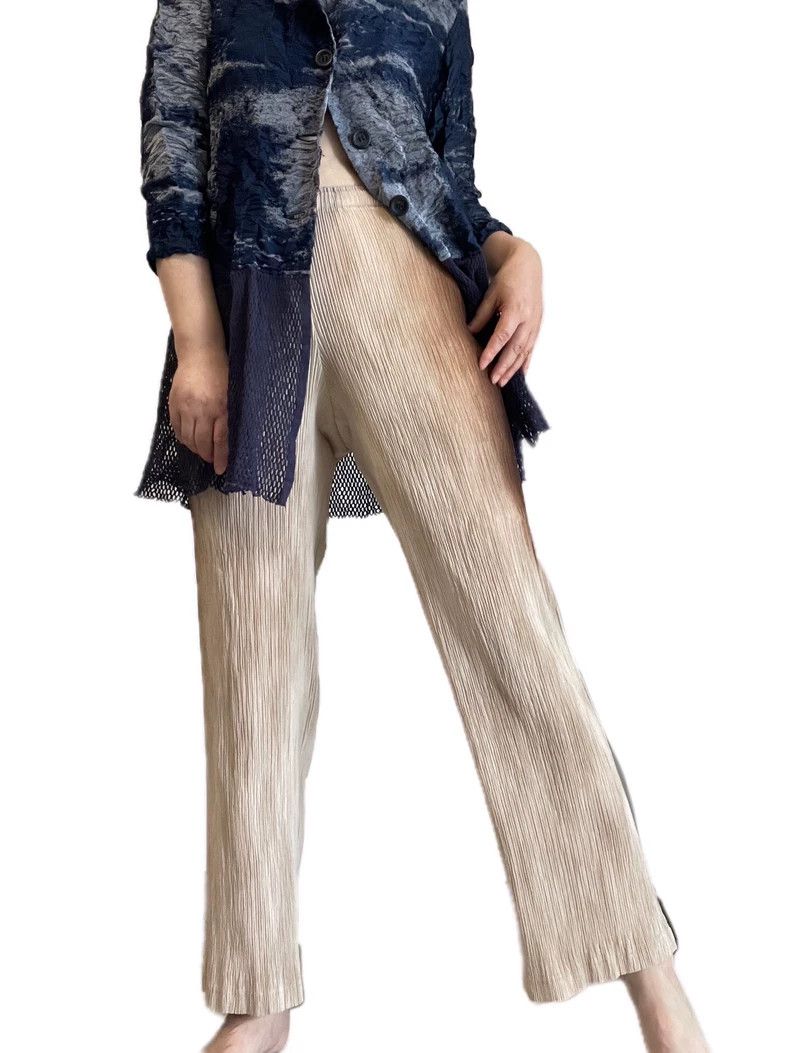 Issey Miyake Issey Miyake size:1 Light brown, scorched, mottled and wri Size 32" / US 10 / IT 46 - 3 Thumbnail