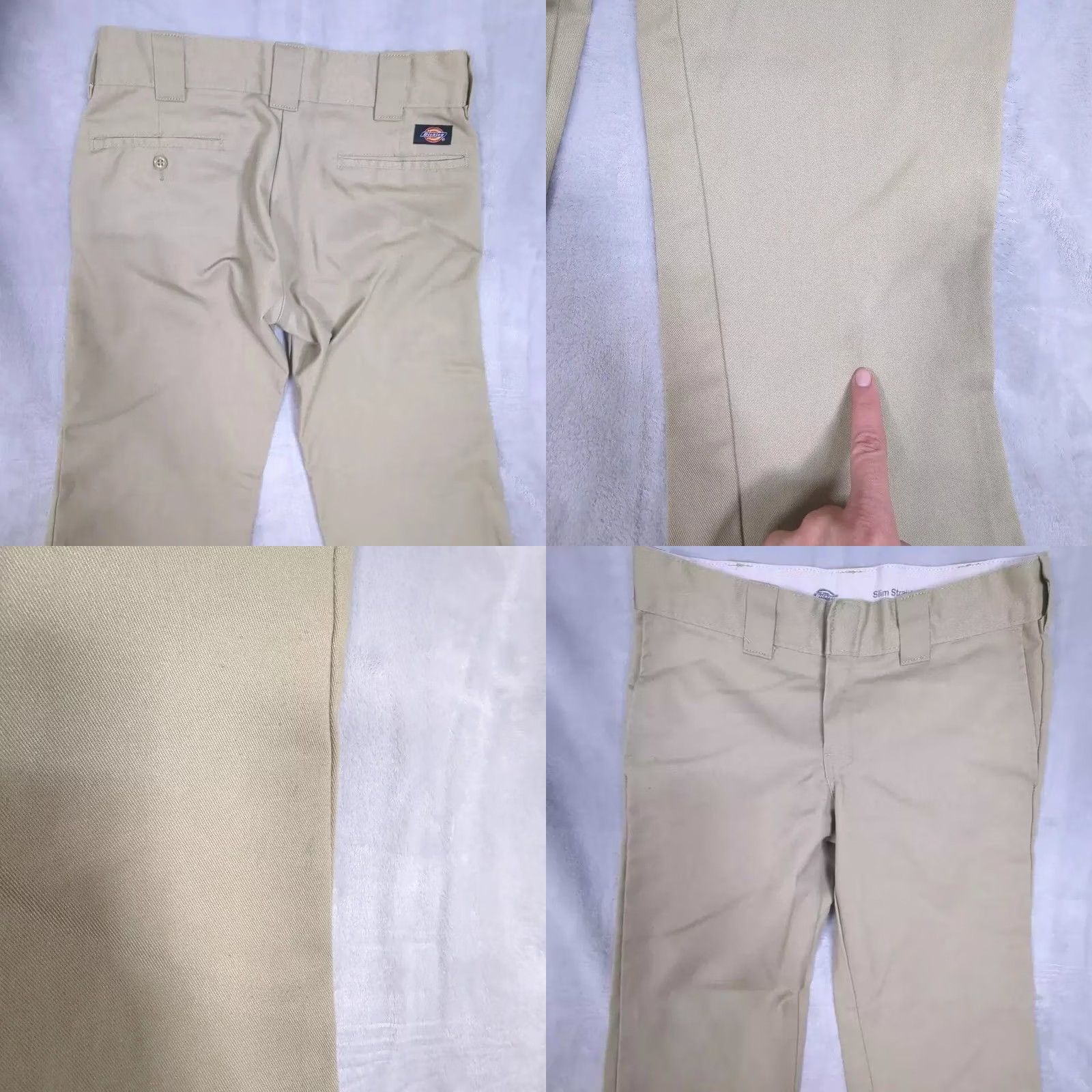 Dickies Dickies Slim Straight Chino Pants Mens 32x30 Beige Cotton Blend Zip Fly Size US 32 / EU 48 - 8 Thumbnail