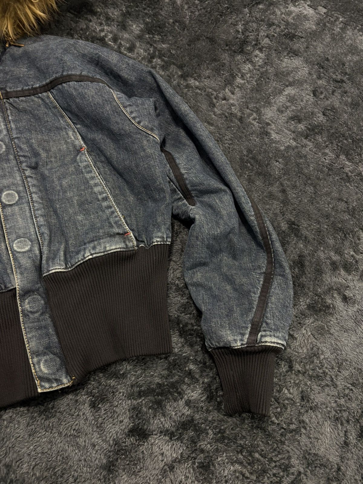Engineered Garments × Levi's Vintage Levis Enginereed Jeans Denim Fur Bomber Jacket Size M / US 6-8 / IT 42-44 - 5 Thumbnail