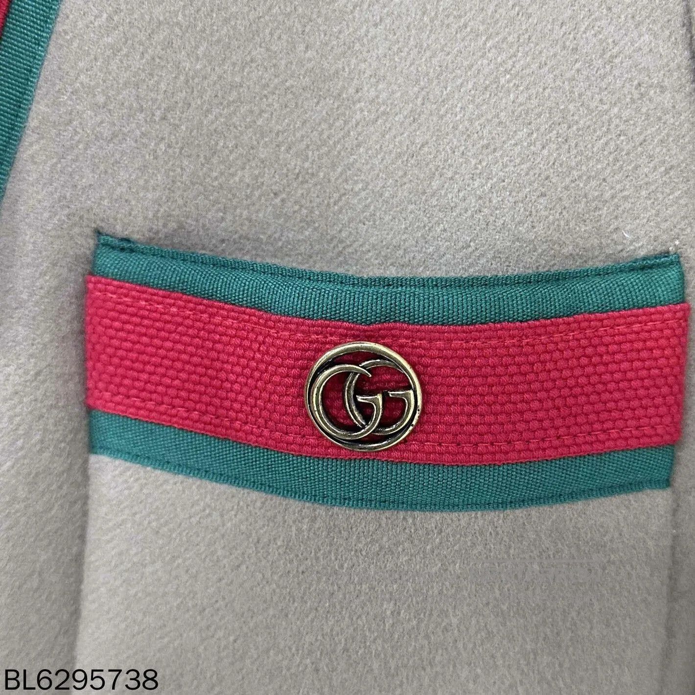 Gucci Gucci Red Green Striped Gold Button Coat. Size S / US 4 / IT 40 - 6 Thumbnail