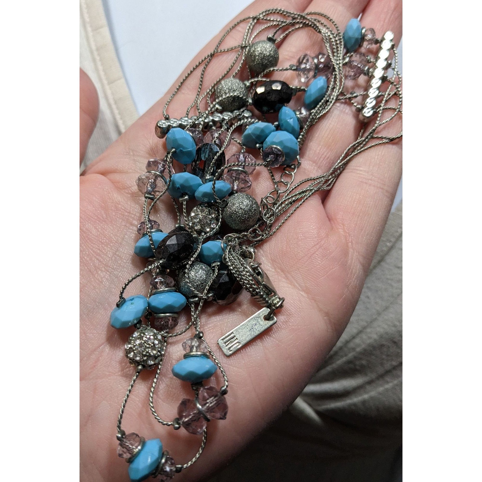 Other INC International Concepts Glam Blue And Silver Tone Layered Size ONE SIZE - 3 Thumbnail