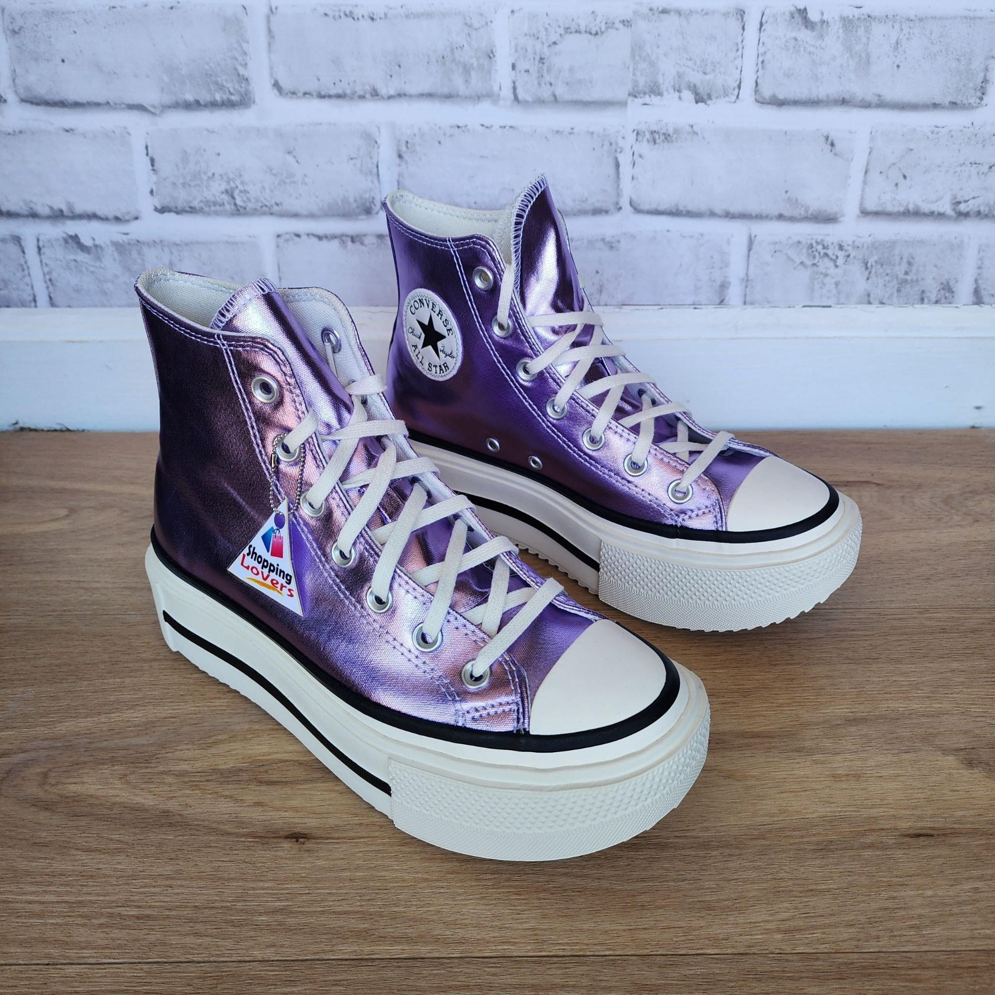 Converse ⭐Converse Chuck Taylor All Star Lift Double Stack Purple 8.5 Size US 8.5 / EU 41-42 - 3 Thumbnail