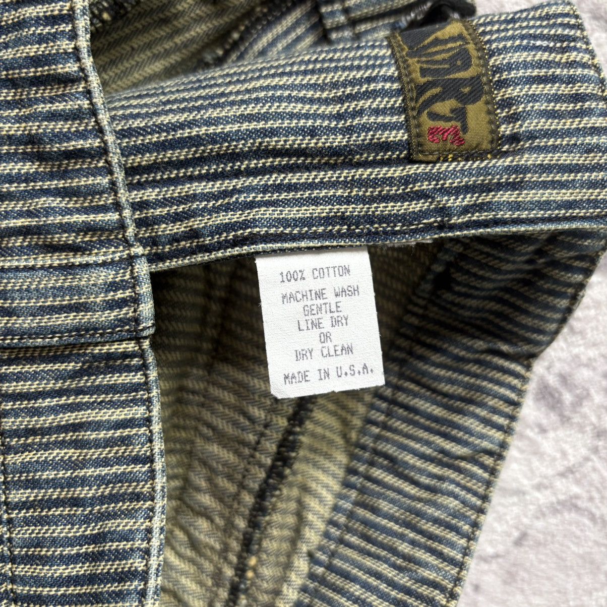 If Six Was Nine Henry Duarte Pinstripe Lace-Up Flared Jeans | Size 34 Size US 34 / EU 50 - 8 Thumbnail