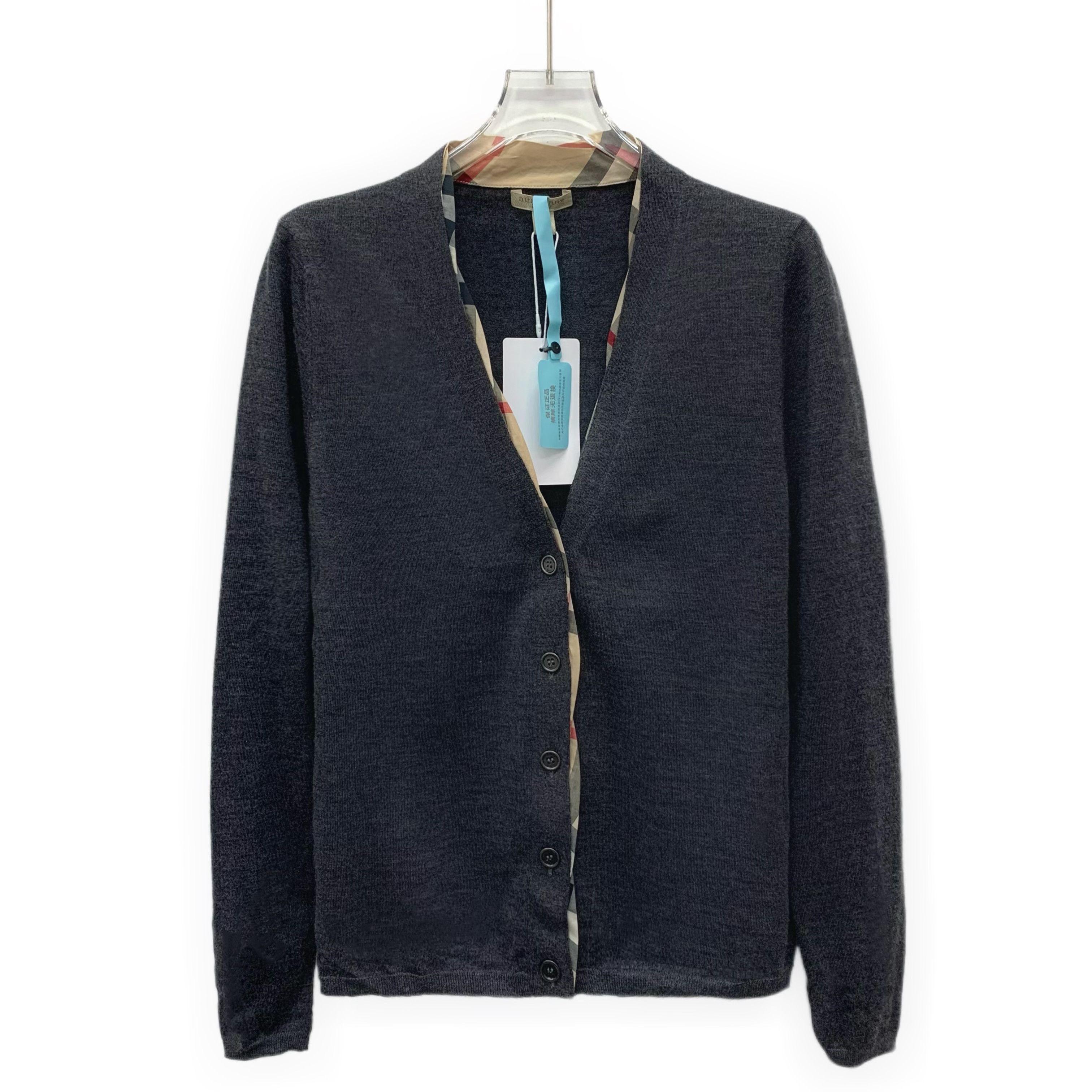 Burberry Burberry Wool Cardigan Dark Grey (M) Size US M / EU 48-50 / 2 - 1 Thumbnail