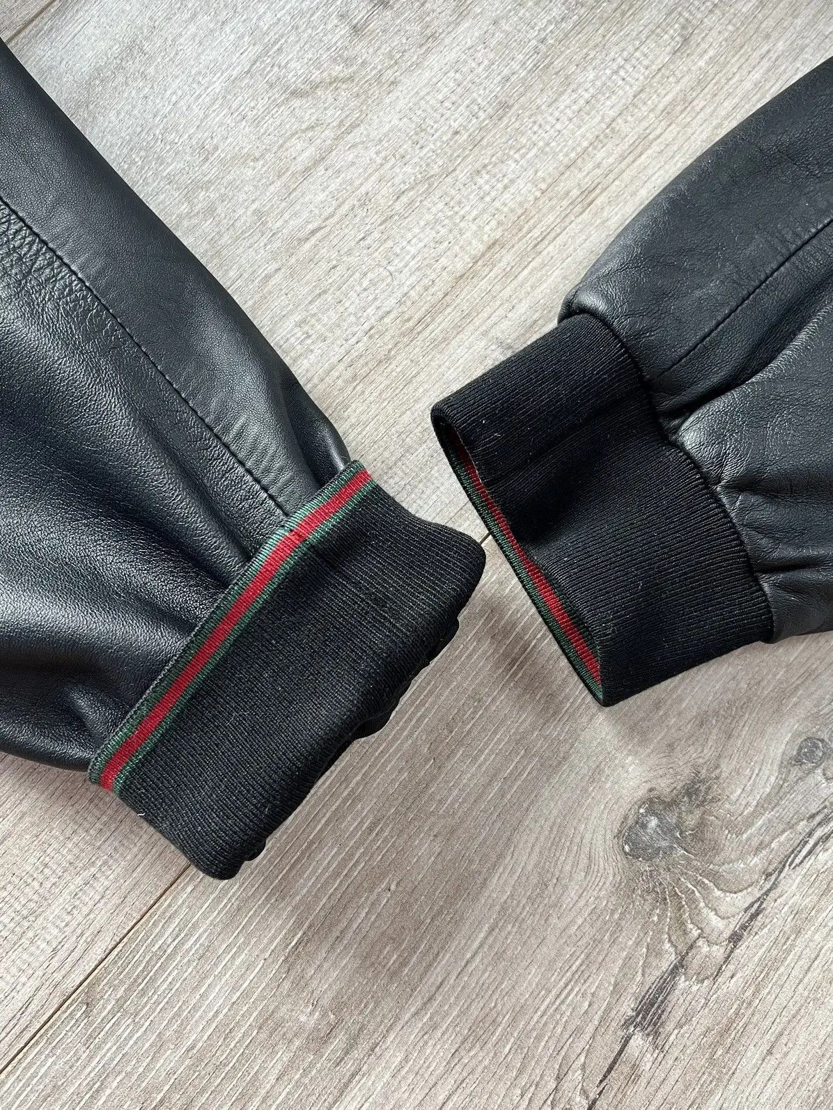 Tom Ford GUCCI Jacket Leather Bomber Hand Logo Web Stripe by Tom Ford Size US XL / EU 56 / 4 - 7 Thumbnail