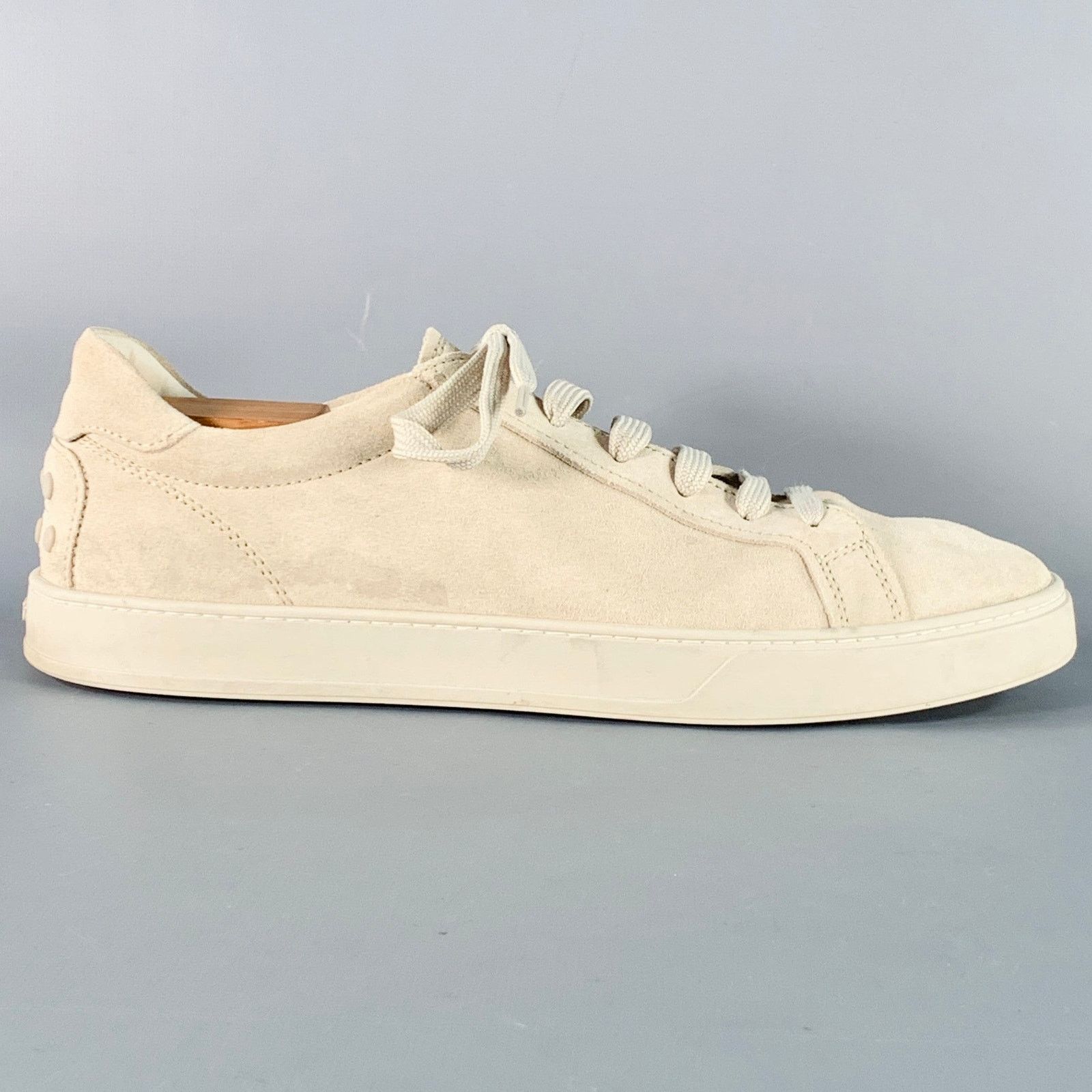 Tod's TOD'S Size 11 Grey Suede Low Top Rubber Sole Sneakers Size US 11 / EU 44 - 2 Thumbnail