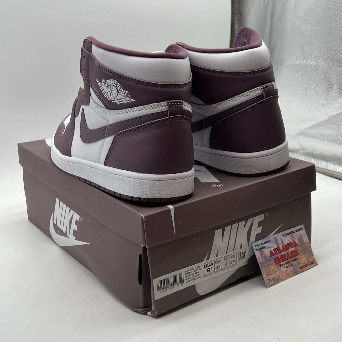 Nike Air Jordan 1 high mauve Size US 9.5 / EU 42-43 - 4 Thumbnail