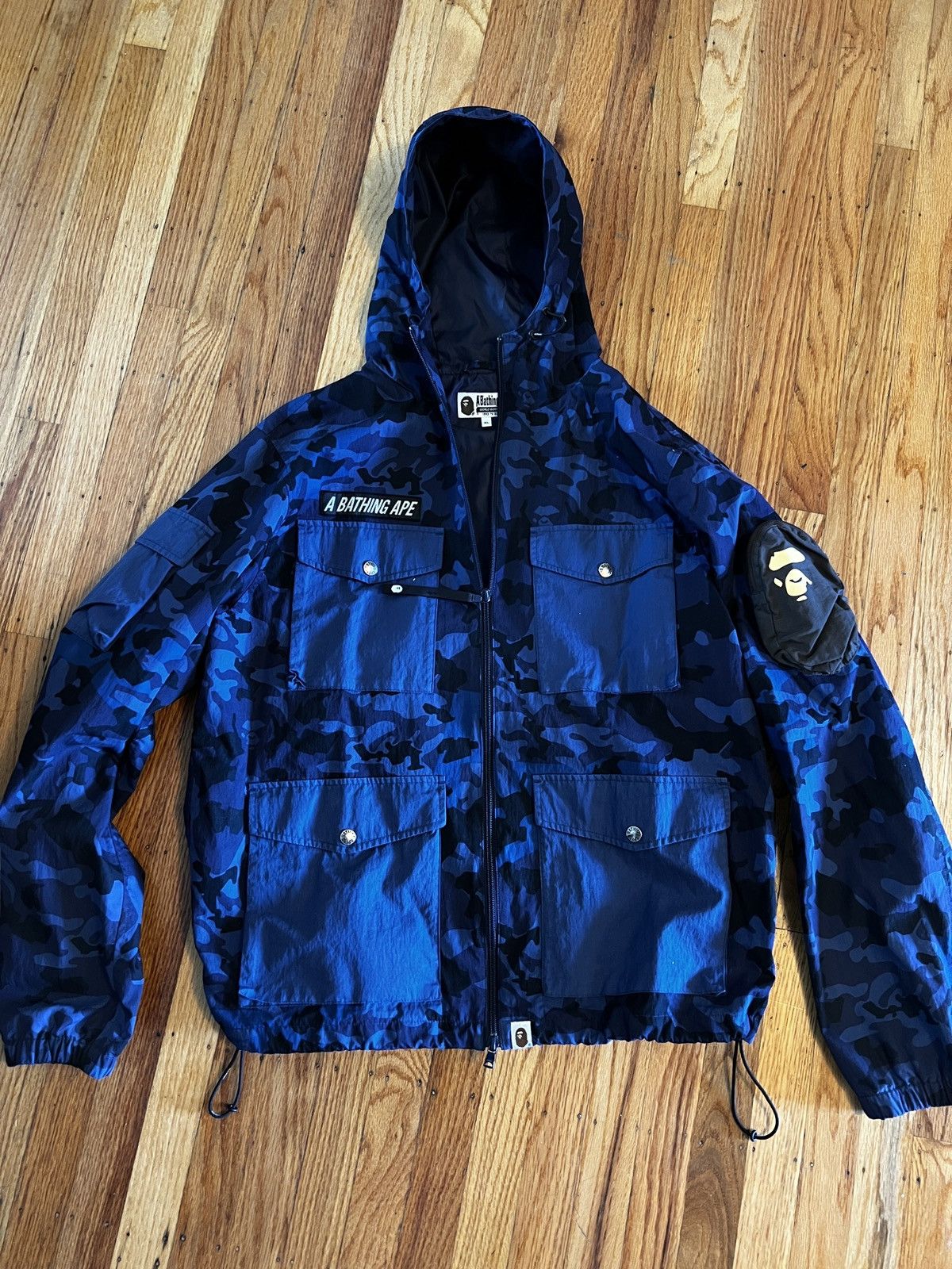 Bape SAND CAMO MILITARY RELAXED FIT FULL ZIP MASK HOODIE Size US XL / EU 56 / 4 - 1 Thumbnail