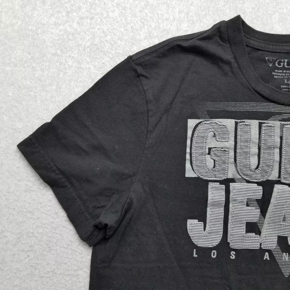 Guess Guess Shirt Mens Large Short Sleeve Casual Spell Out Logo Size US L / EU 52-54 / 3 - 2 Thumbnail