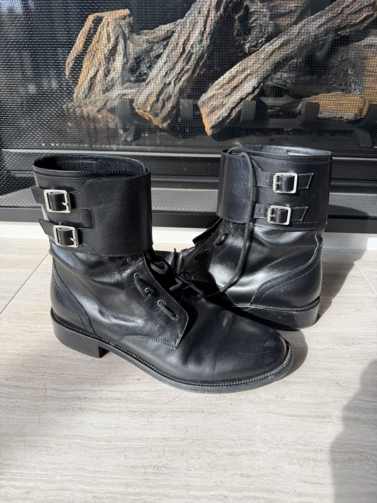 Saint Laurent Paris Saint Laurent AW13 FW13 Belt Buckle Boots Size US 8 / EU 41 - 3 Thumbnail