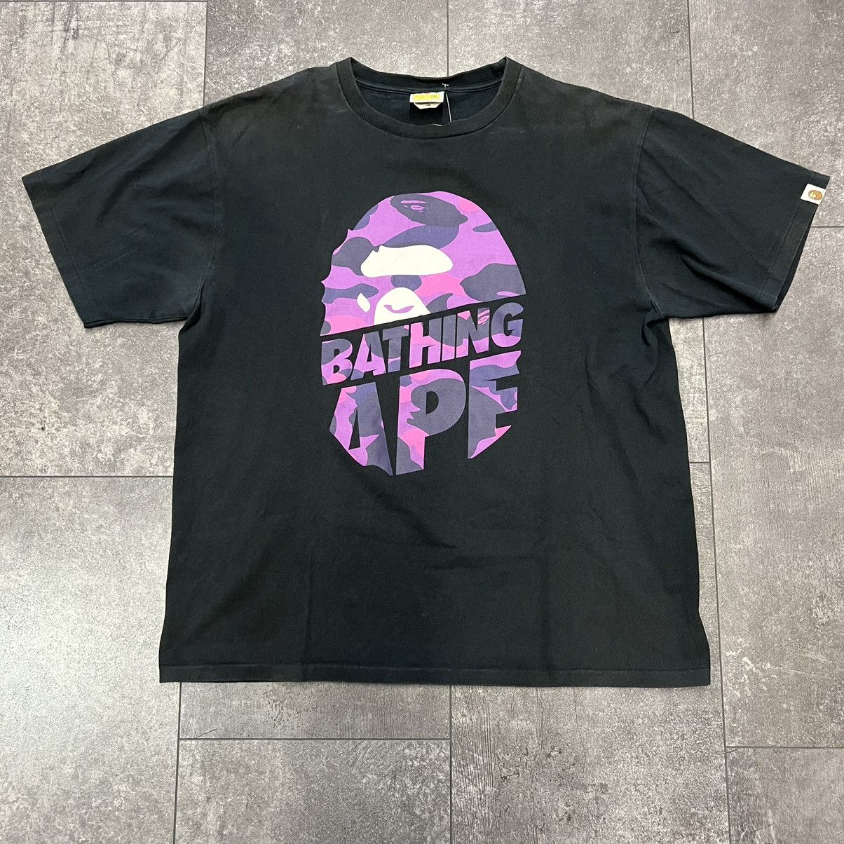 image of Bape Color Camo Bathing Ape Tee in Black, Men's (Size 2XL)