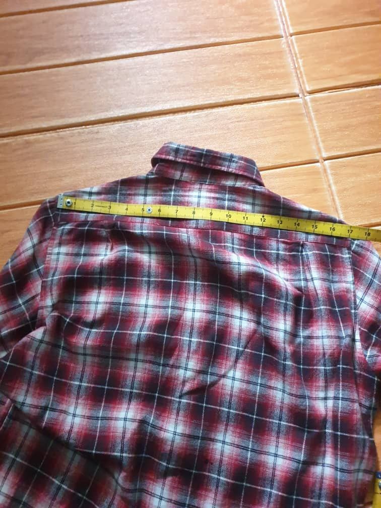 Japanese Brand Navy Checkered Japanese style harajuku flannel shirt Size US L / EU 52-54 / 3 - 9 Thumbnail