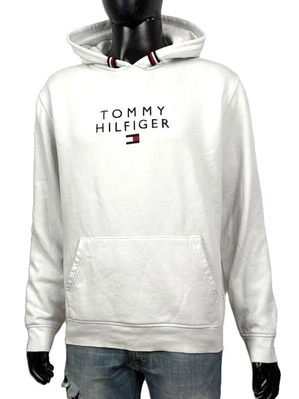 Tommy Hilfiger Tommy Hilfiger Felpa Bianca con Cappuccio Uomo XL Size US XL / EU 56 / 4 - 8 Thumbnail