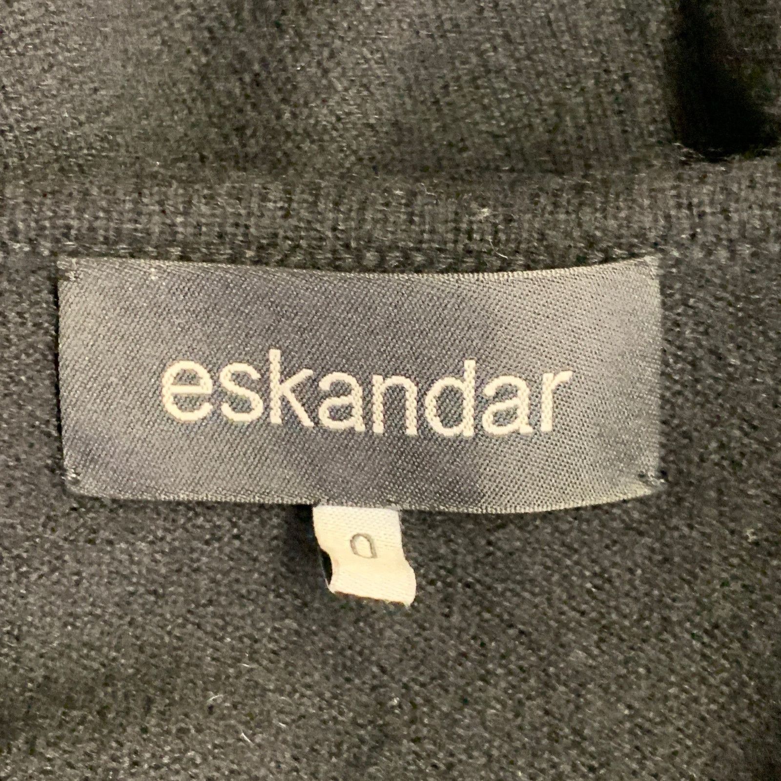 eskandar ESKANDAR Black Cashmere Drop Shoulder Oversized Pullover Size XS / US 0-2 / IT 36-38 - 4 Thumbnail