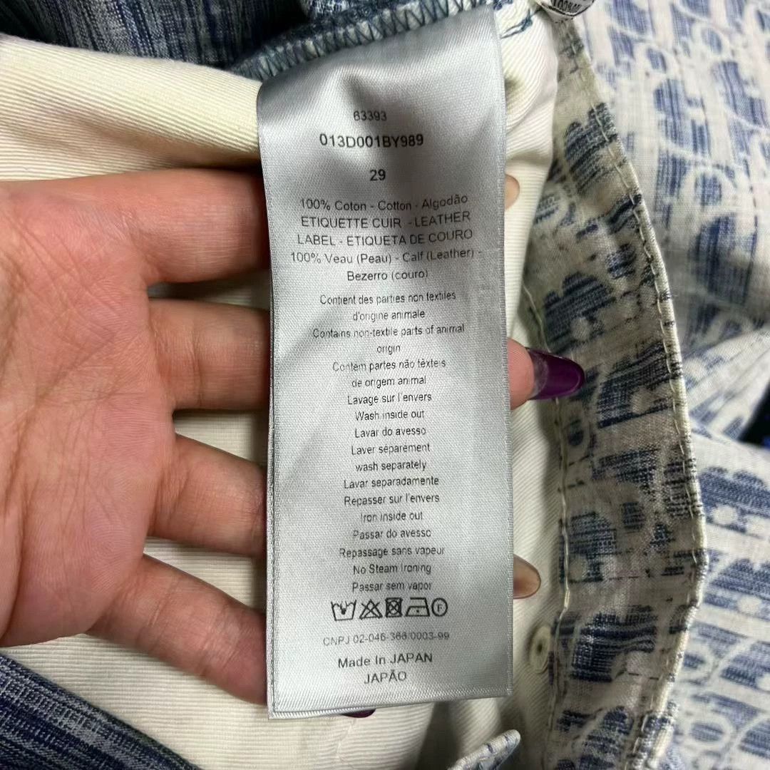 Dior dior blue printed slim-fit jeans Size US 29 - 3 Thumbnail