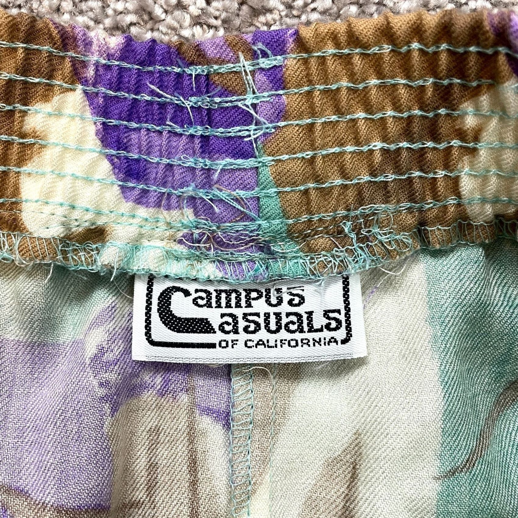 Vintage Campus Casuals Skirt Womens XL Green Elastic Waist Pocket Midi A-Line Ladies Night/Party Casual - Womens XL Green Elastic Waist Midi Skirt Size 40" / US 18 - 6 Thumbnail
