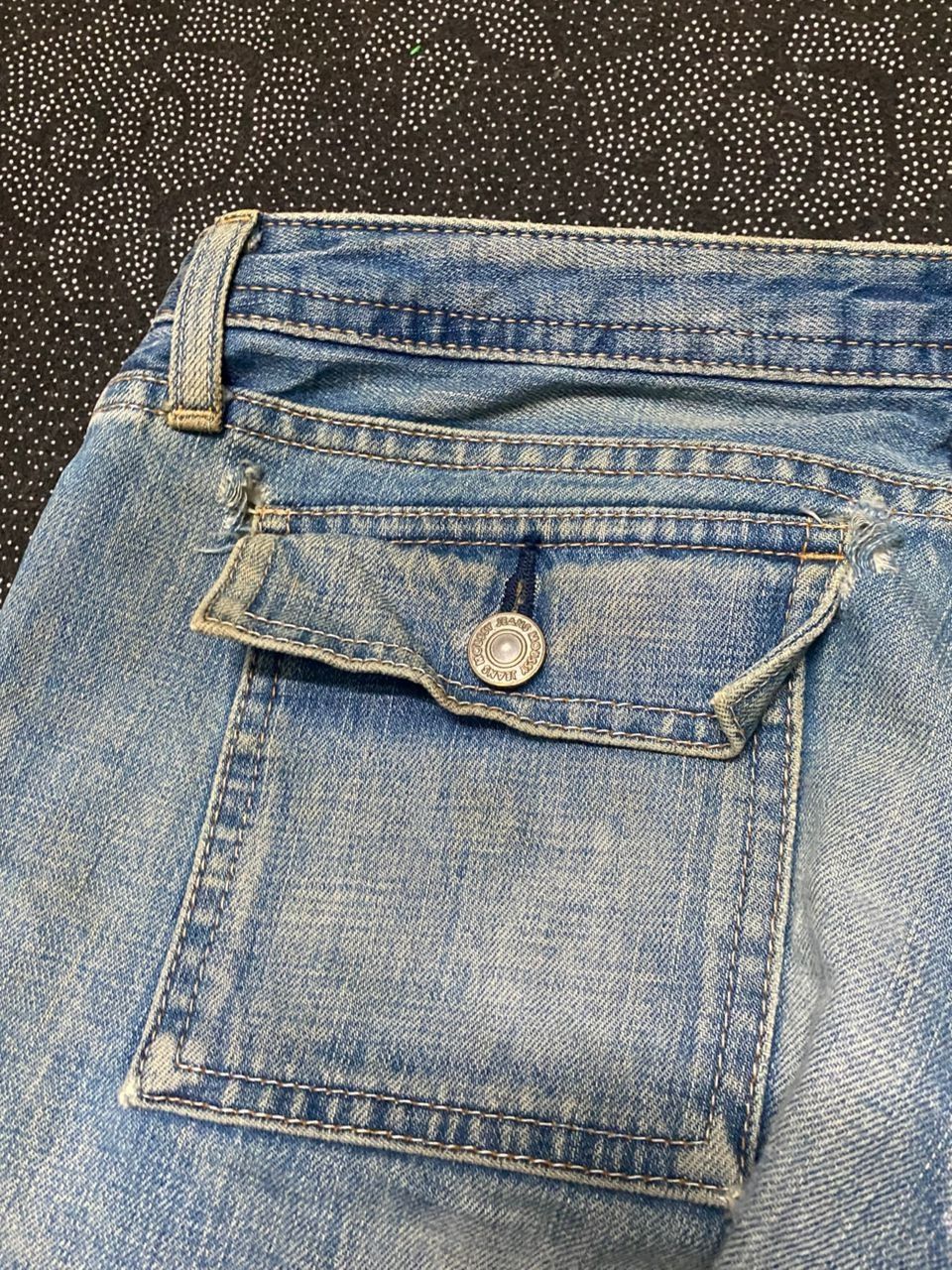 If Six Was Nine 💥FLARE💥VINTAGE MOUSSY JEANS BUSHPANT DISTRESSED DENIM Size US 28 / EU 44 - 11 Thumbnail
