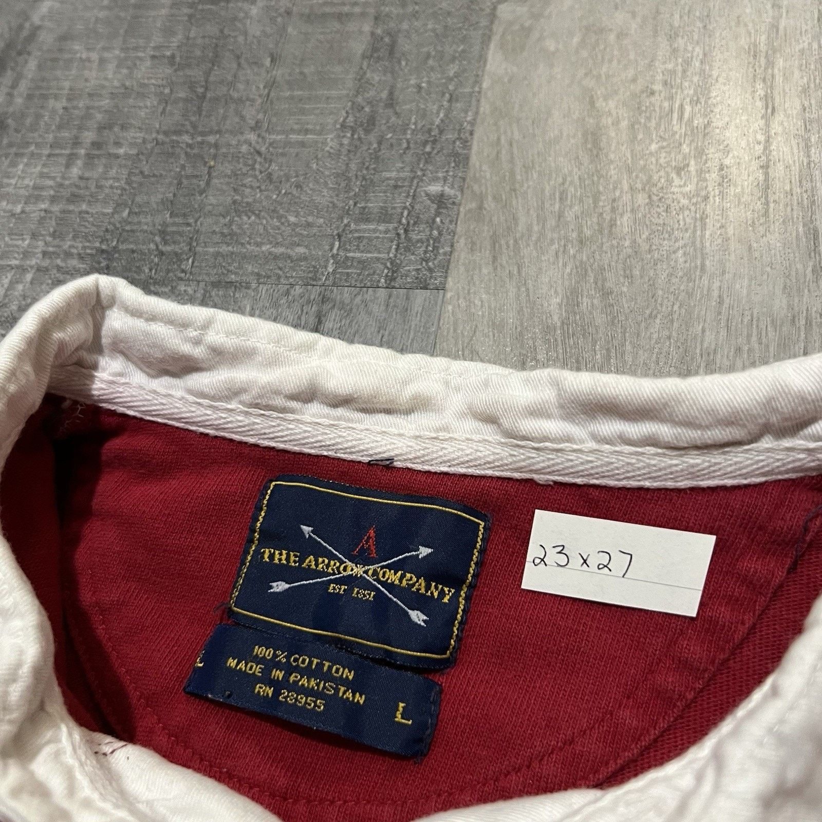 Arrow VTG The Arrow Company Color Block Polo Shirt 90s Rugby Sz L Size US L / EU 52-54 / 3 - 5 Thumbnail