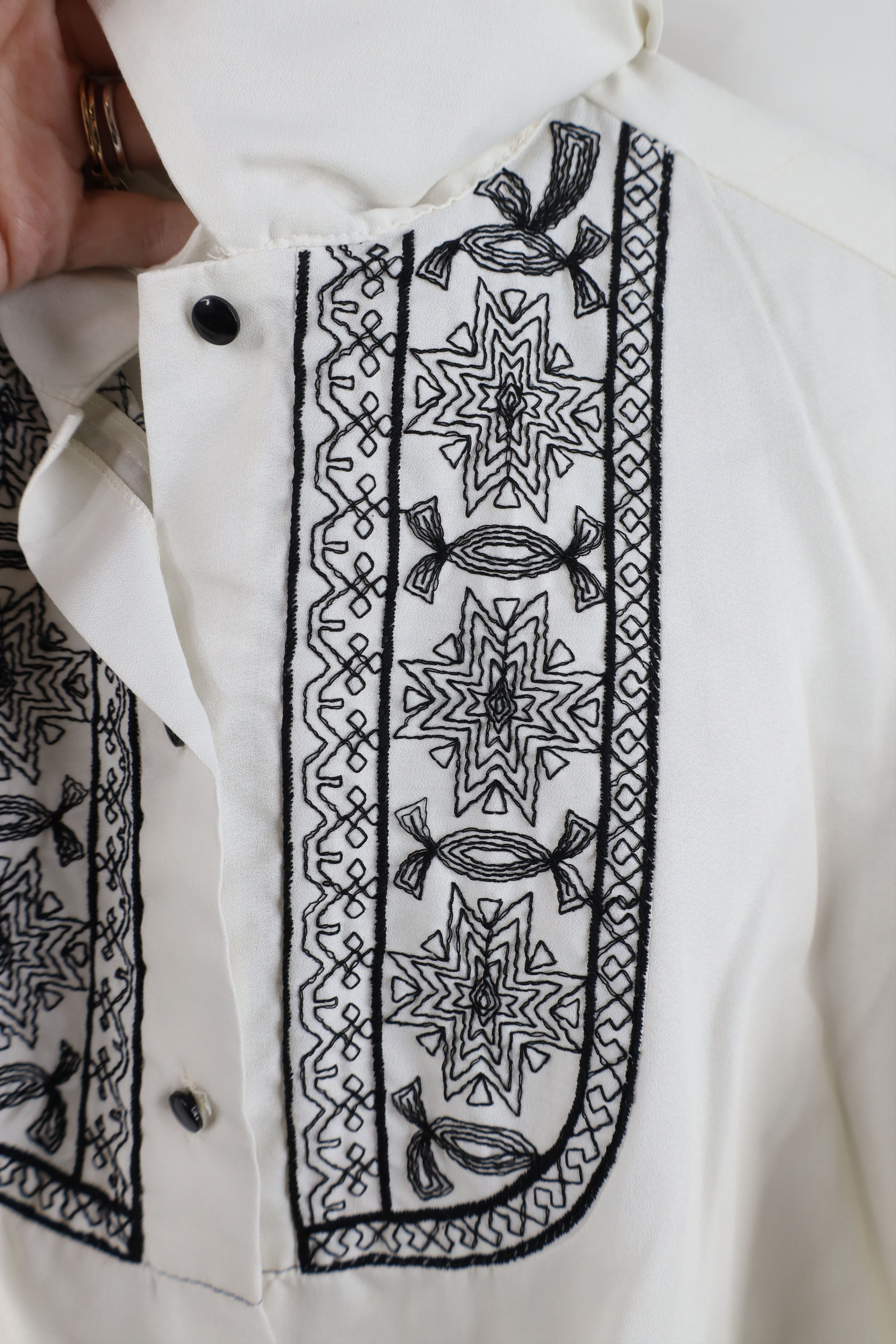 Vintage Vintage 60s 70s Rockabilly Southwestern Button Shirt USA Size XXS / US 00 / IT 34 - 5 Thumbnail