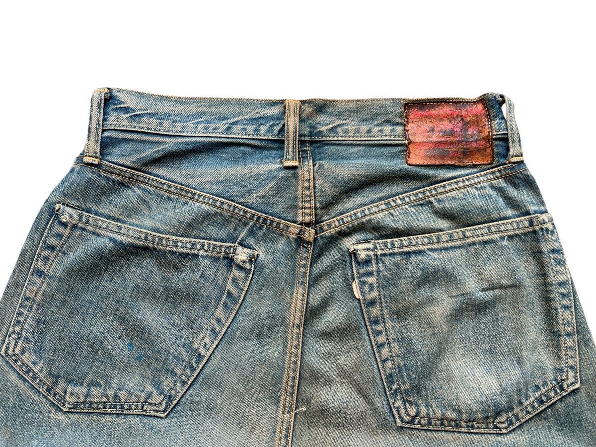 Vintage Vintage Sewing Chop Selvedge Distressed Mudwash Denim Jeans Size 29" - 9 Thumbnail