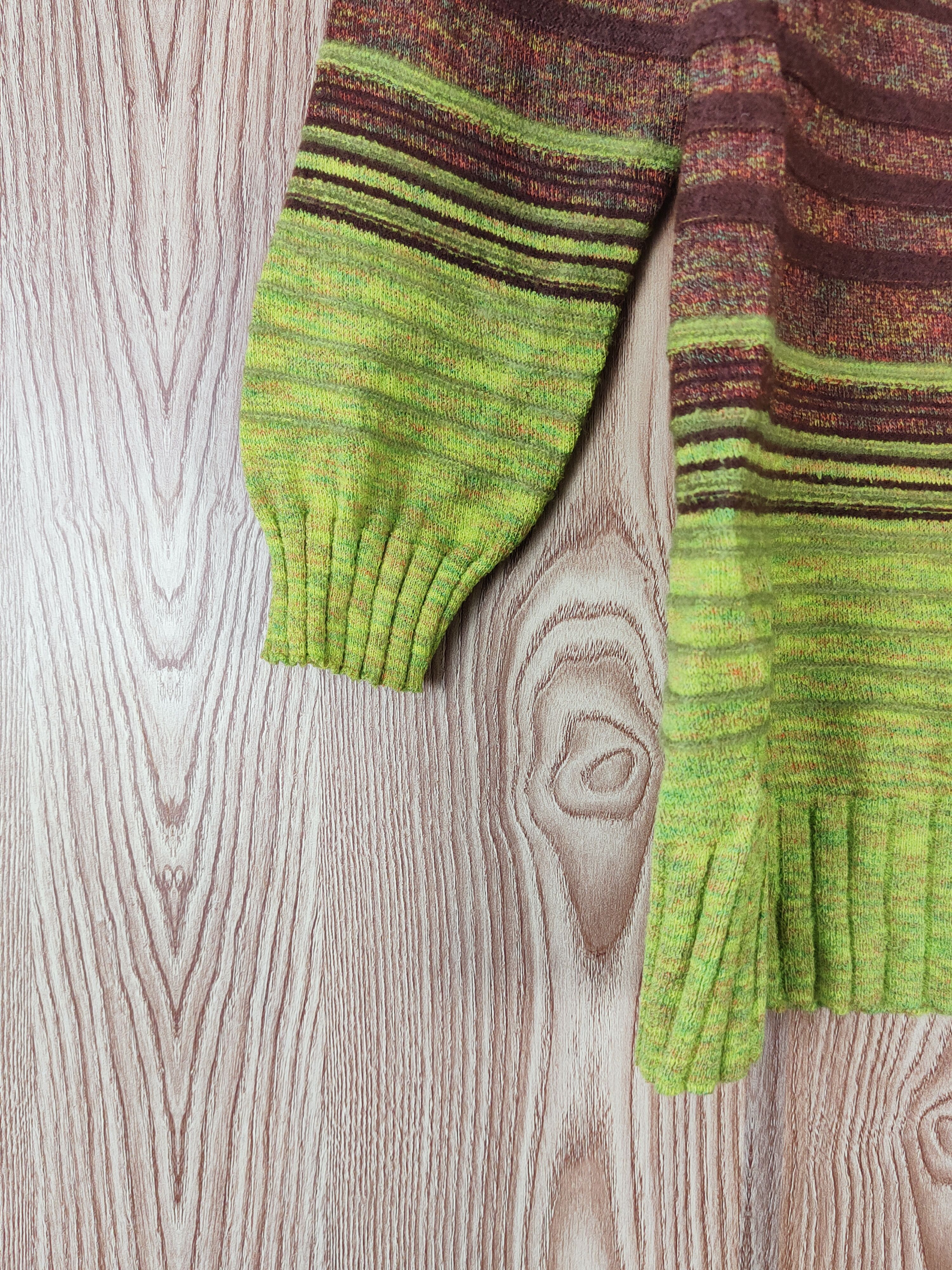 Homespun Knitwear × Japanese Brand × Vintage Japanese Brand Green Orange Knitwear Sweatshirts #W308 Size M / US 6-8 / IT 42-44 - 4 Thumbnail