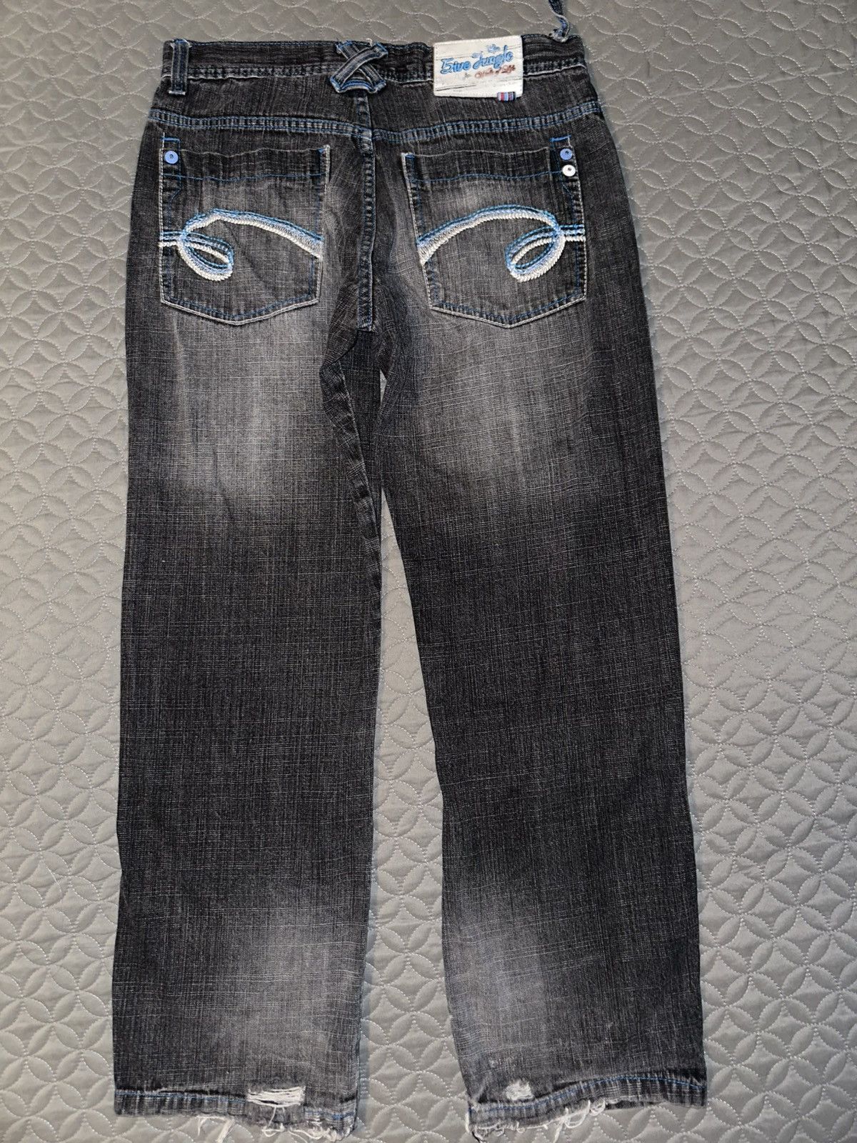 Other 5ive jungle co Black denim w/ blue stitching Size US 34 / EU 50 - 3 Thumbnail