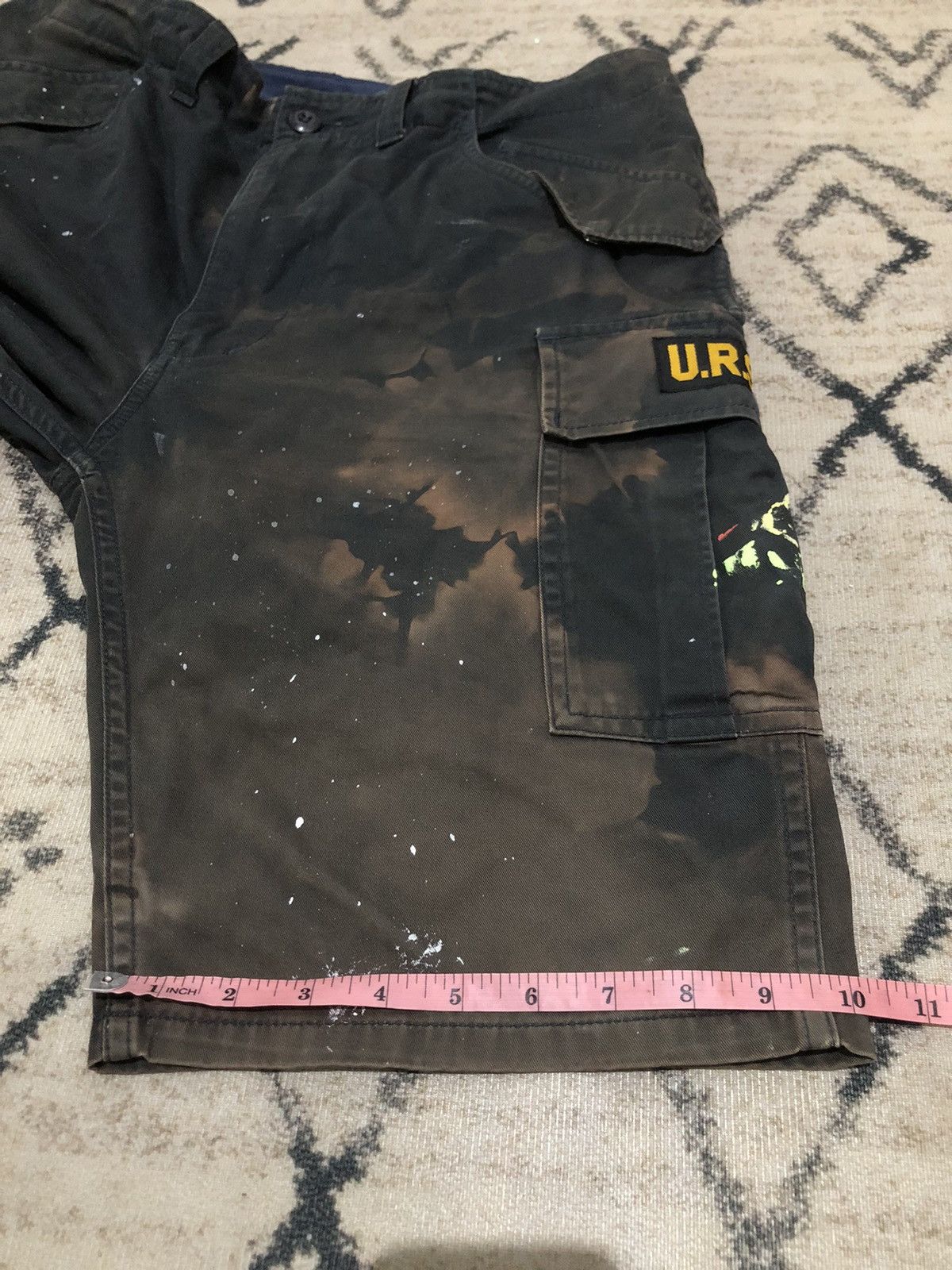 Bape Thrashed BAPE URSUS Paint Splatter Short Cargo Pants Size US 34 / EU 50 - 18 Thumbnail